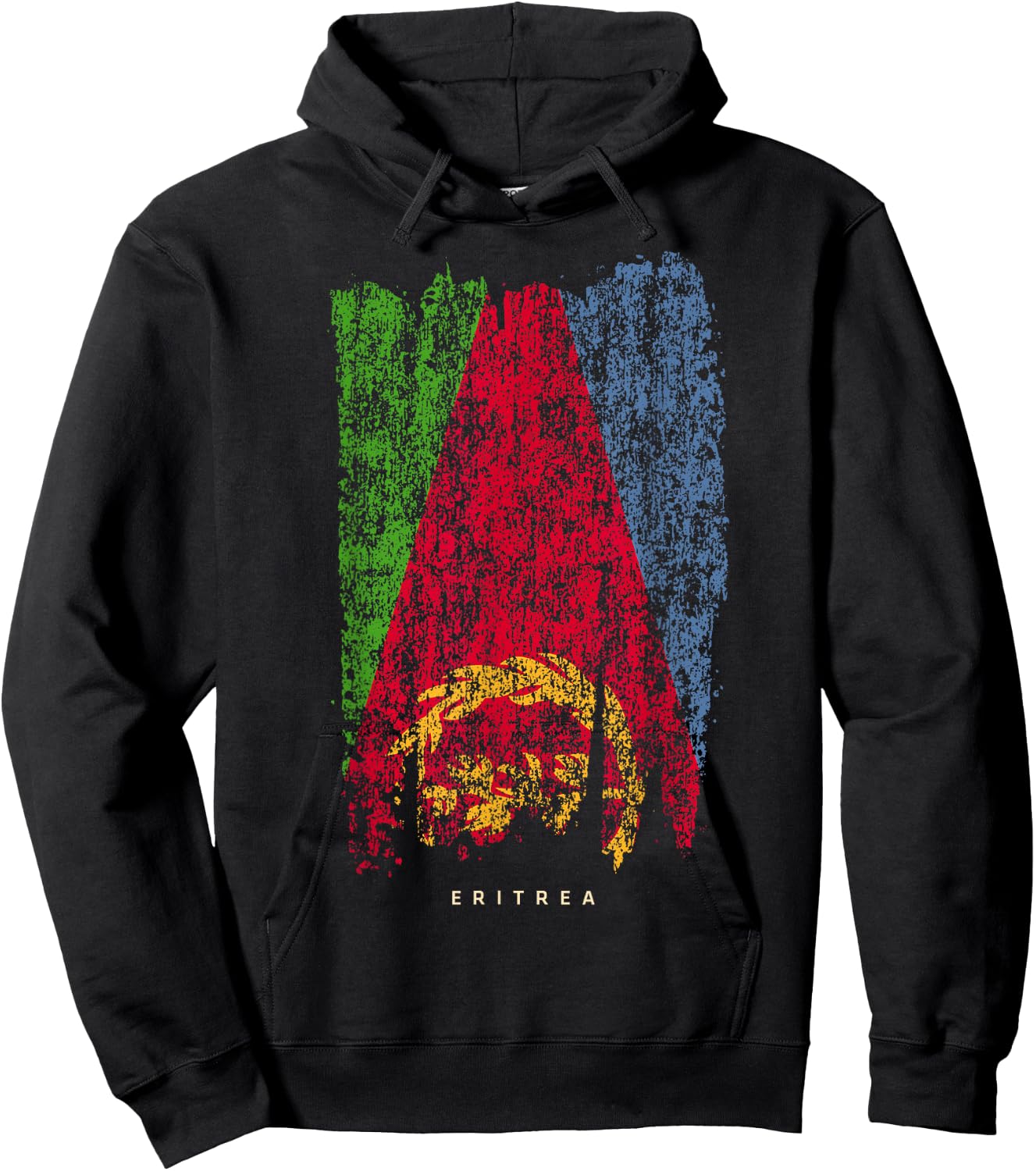 Vintage Eritrea Retro Eritrean Flag Shirt Hoodie - Hoodie | Black