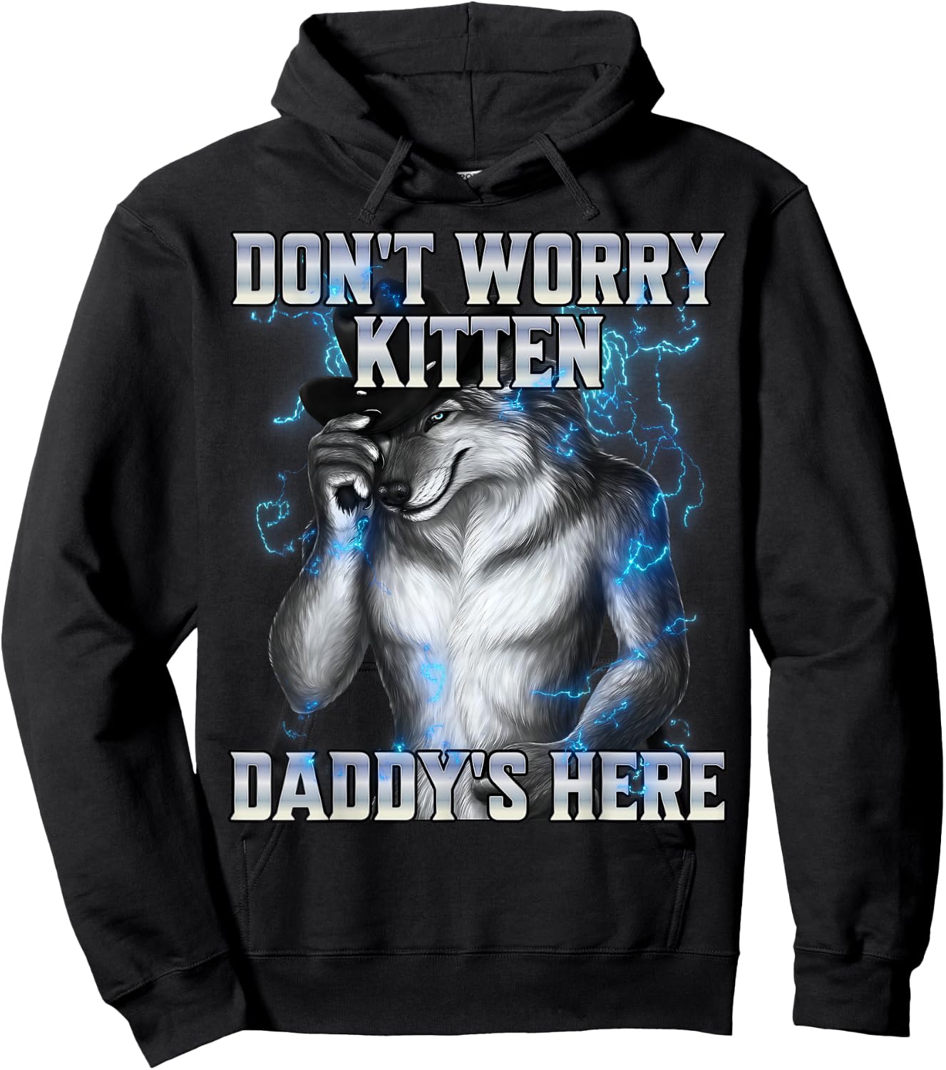 Don't Worry Kitten Daddy's Here Hoodie - Hoodie | Black