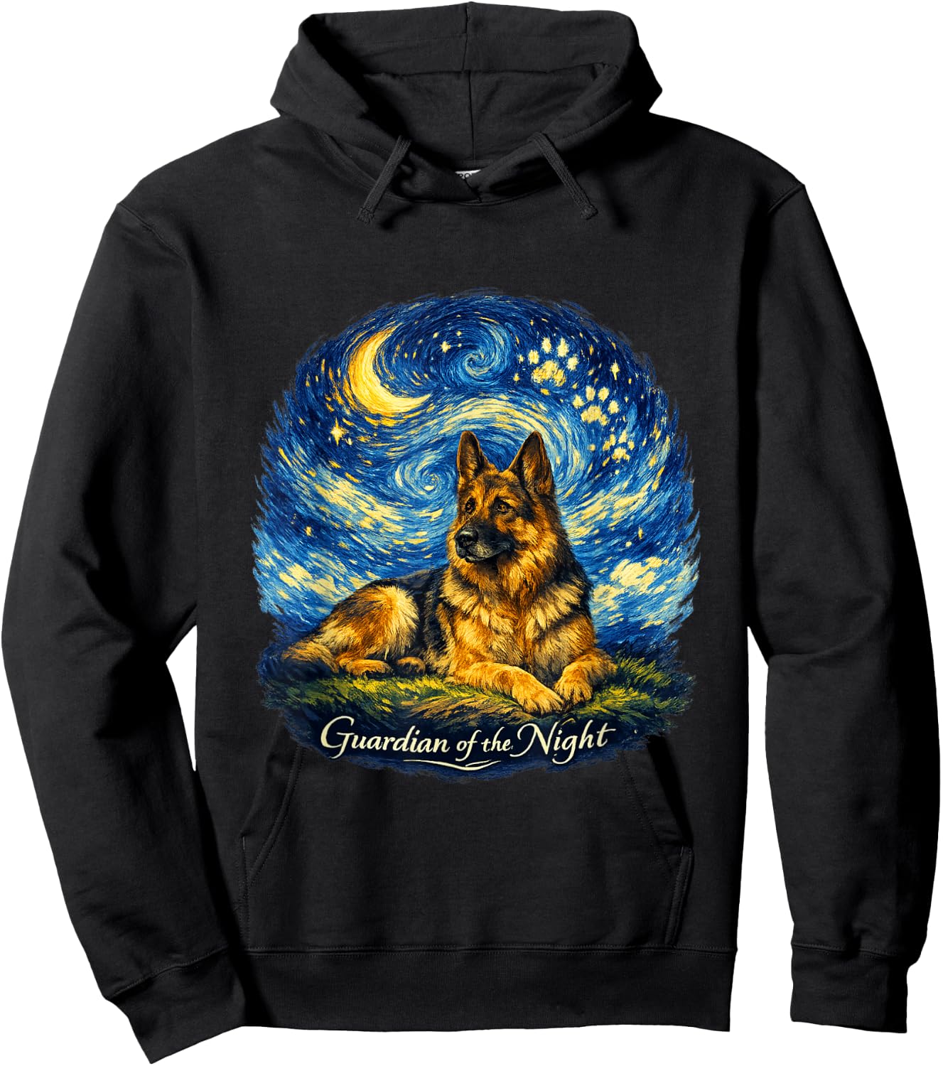 Starry Sky German Shepherd - German Shepherd Owner Hoodie - Hoodie | Black
