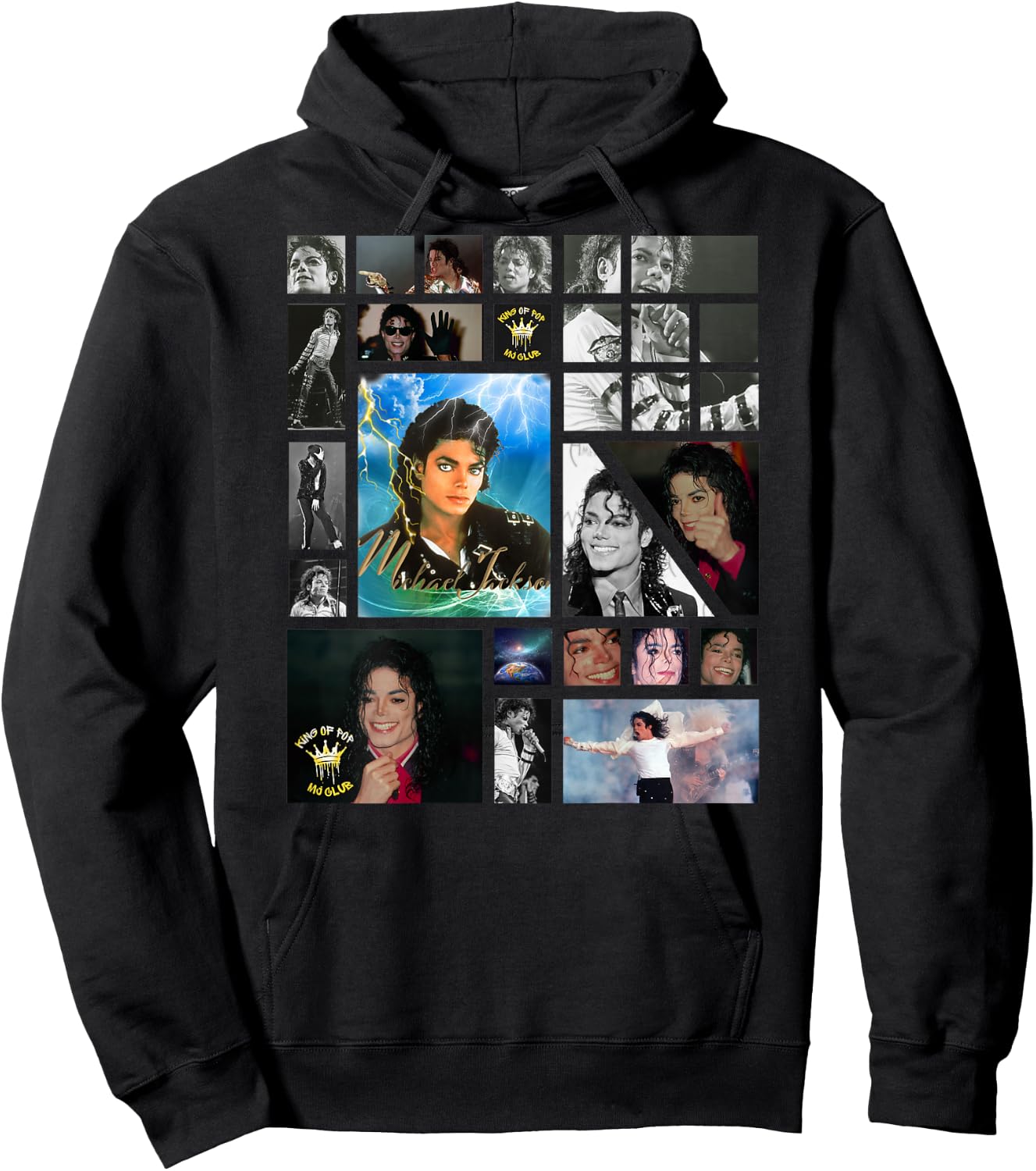 Michael Jackson_703_Back Printed Hoodie - Hoodie | Black