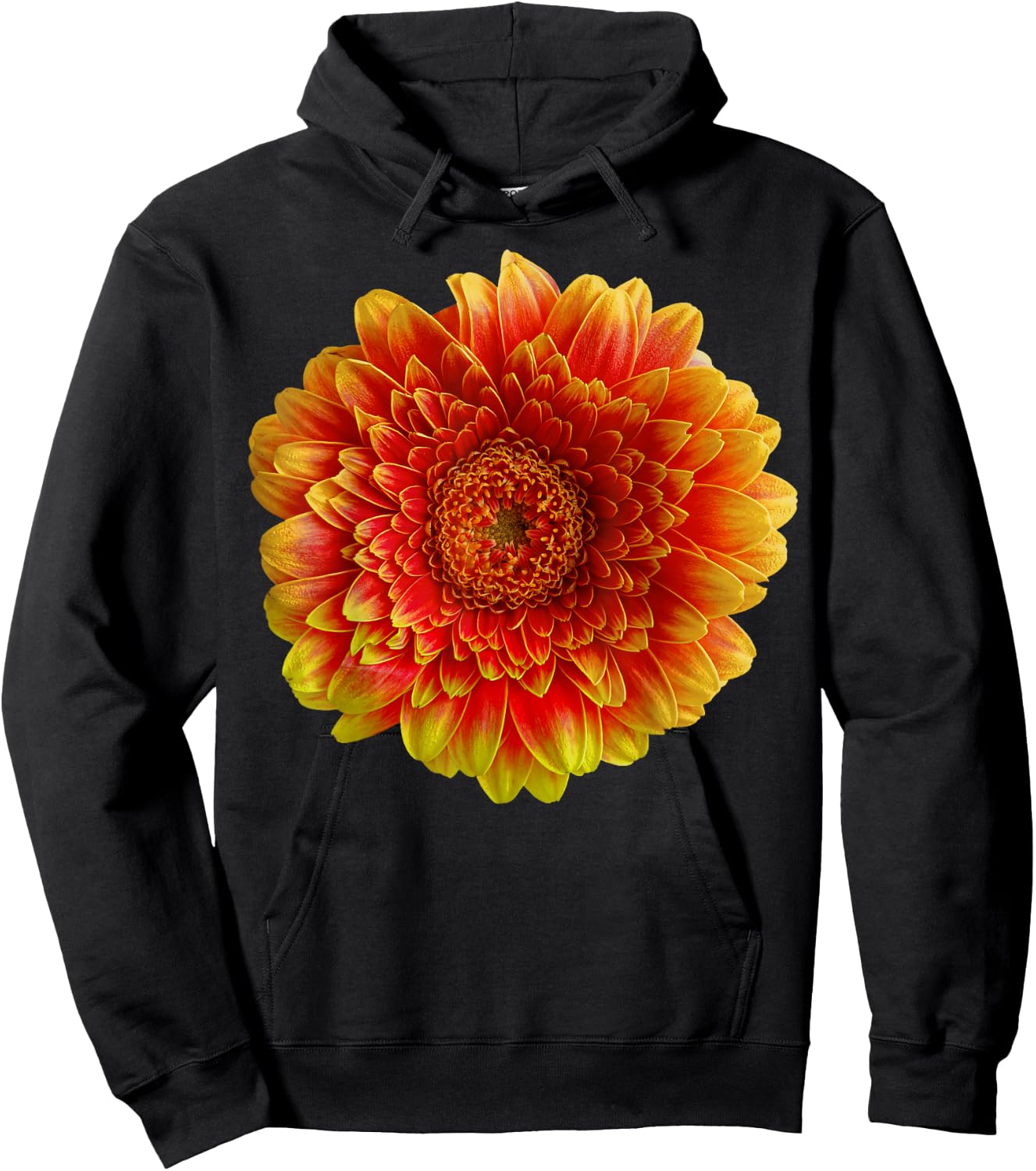 Red Orange Yellow Gerber Daisy Flower Blossom Gardener Hoodie - Hoodie | Black