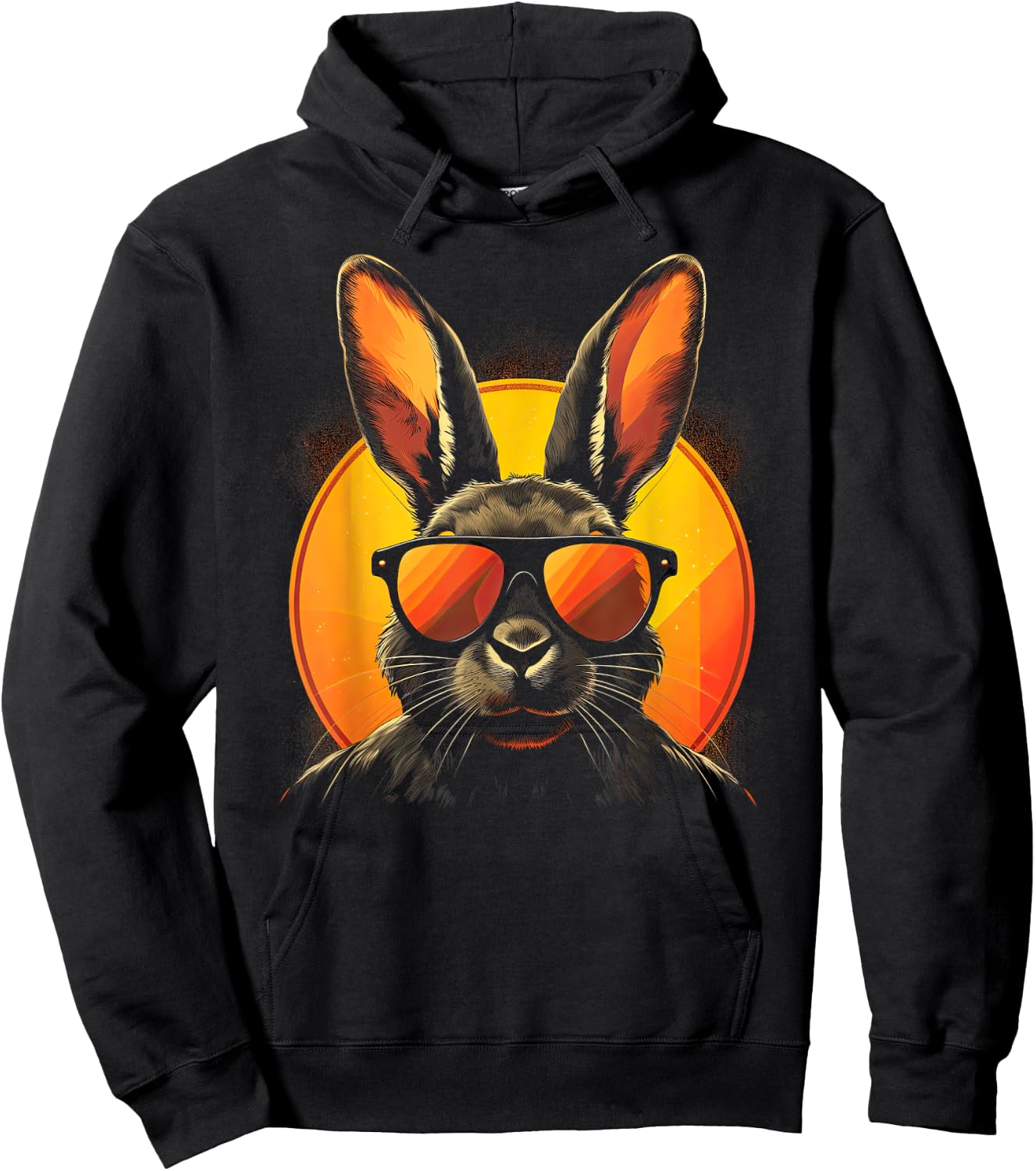 Cooler Haase Bunny mit Sonnenbrille Ostern Hoodie - Hoodie | Black