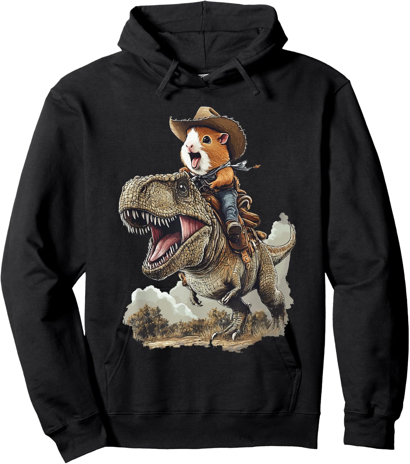 Guinea Pig Rex Cowboy Hoodie - Hoodie | Black