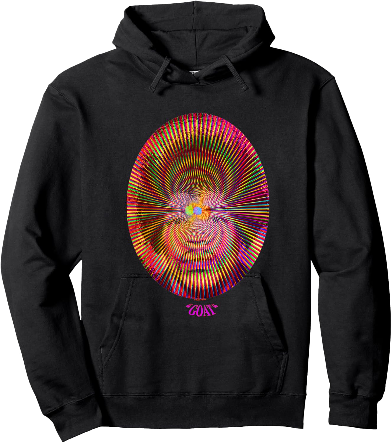 Jimi Hendrix Psychedelic Third Eye GOAT Karl Ferris Hoodie - Hoodie | Black