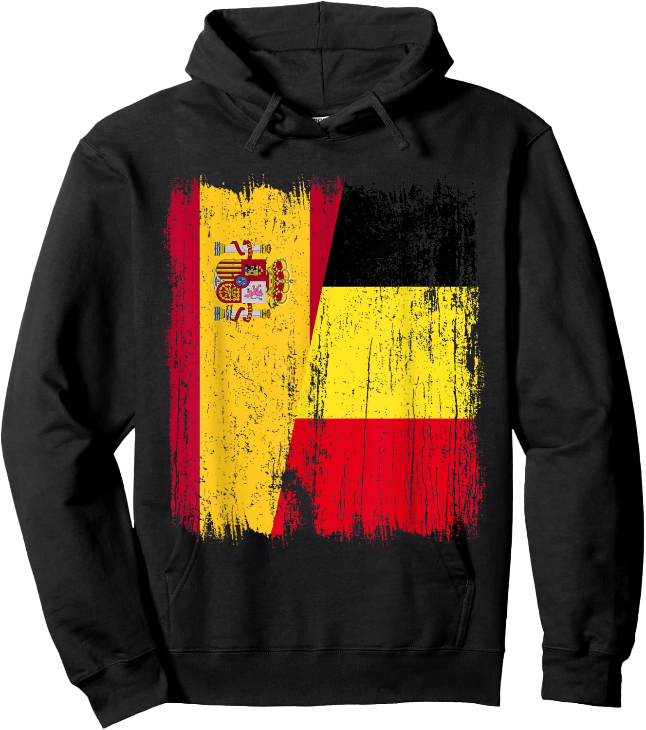 Espagne Belgique Demi Drapeau Espagne Belge Jersey Hoodie - Hoodie | Black