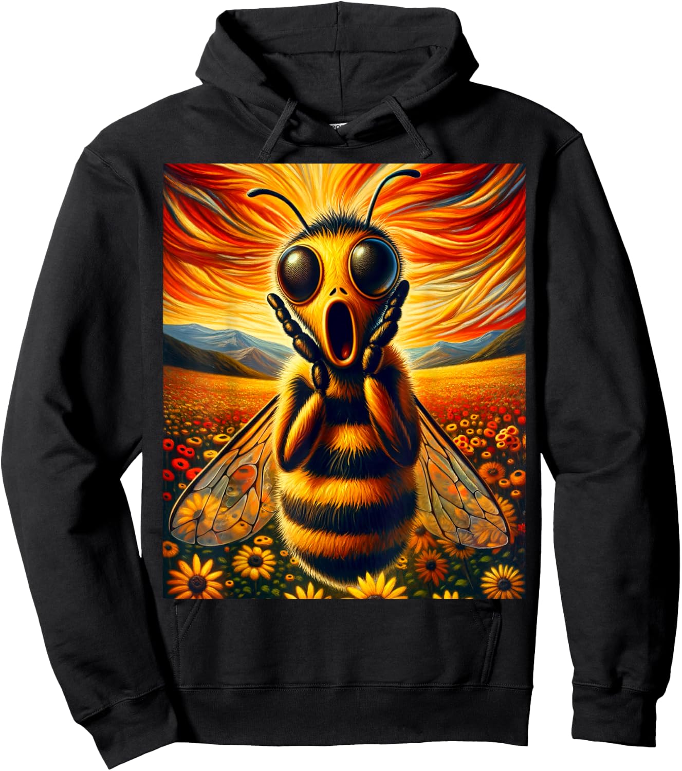 Artsy Product for Bee Lovers | Apiarist Artistic Bee Hoodie - Hoodie | Black