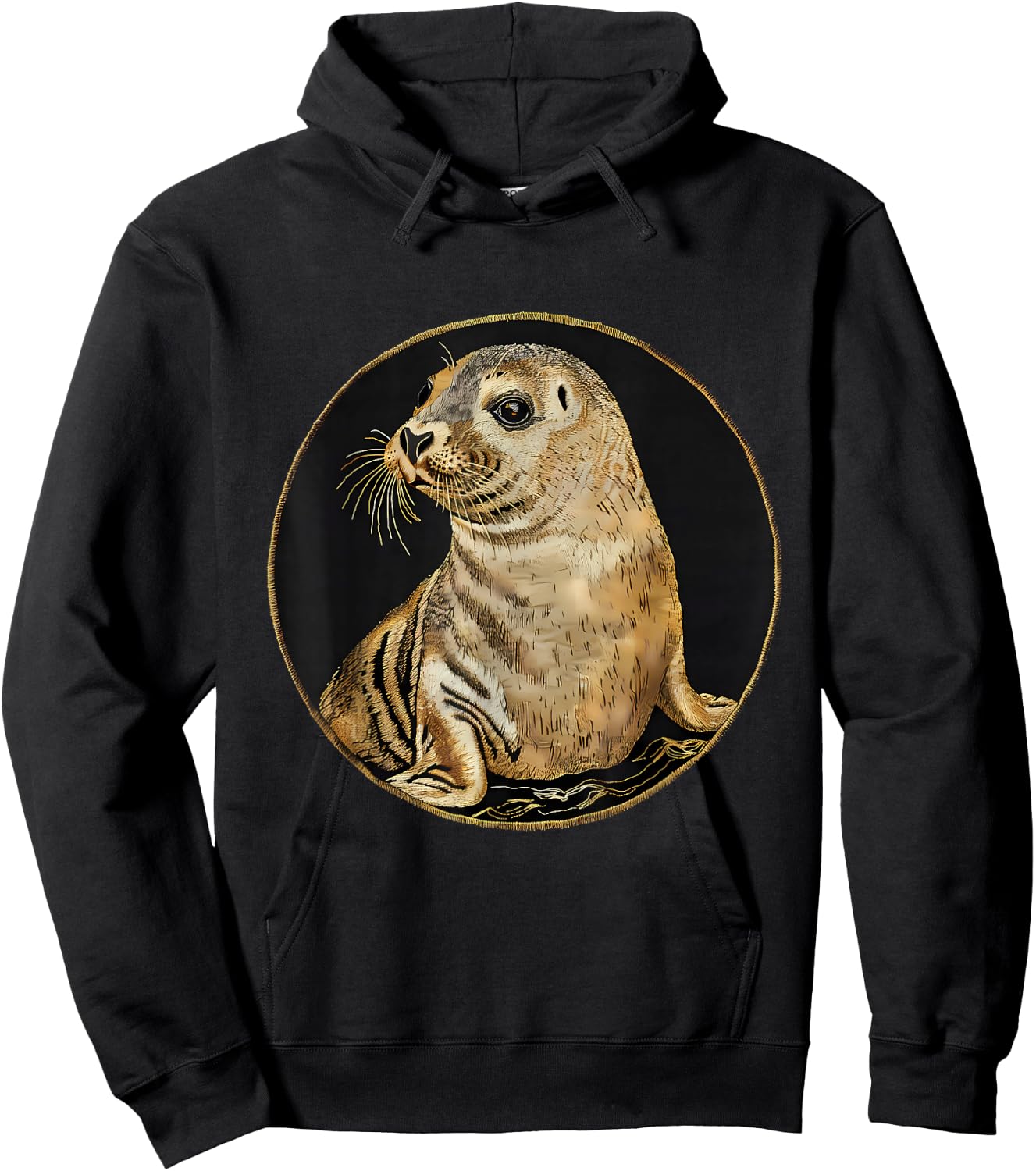 Seal Ocean Sea Animal Marine Mammal Motif Seal Lover Hoodie - Hoodie | Black