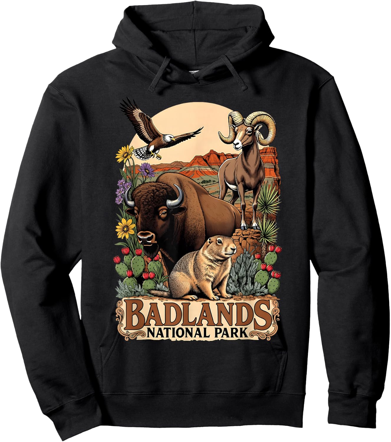 Balands National Park South Dakota Hoodie - Hoodie | Black