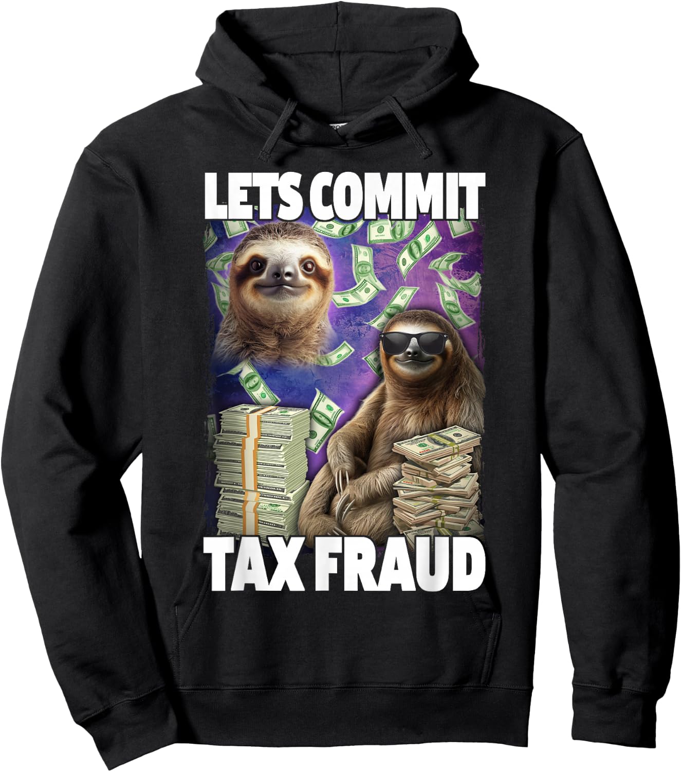 Let's Commit Tax Fraud Hoodie - Hoodie | Black