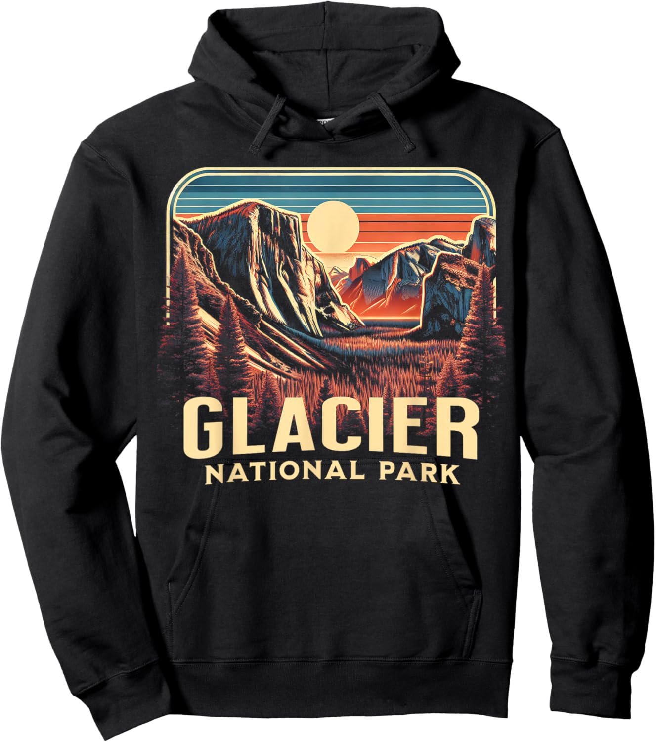 Glacier National Park Hoodie - Hoodie | Black
