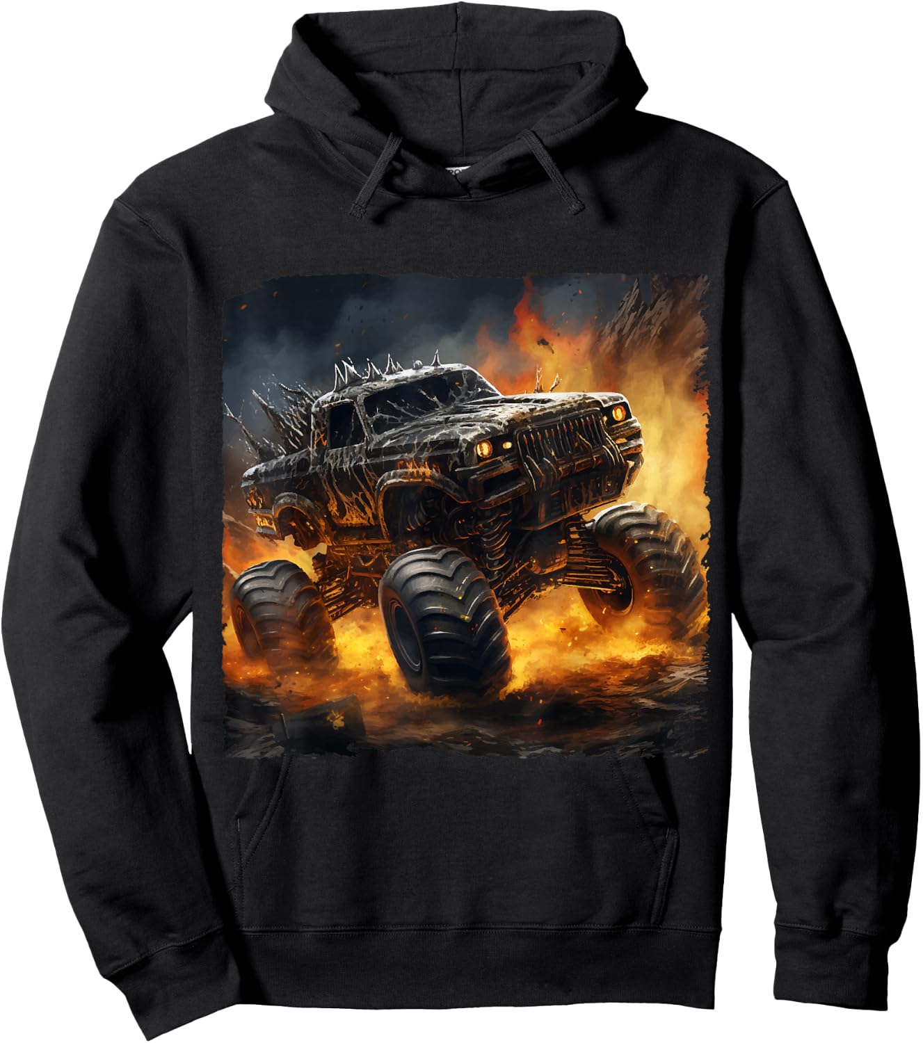 Monstertruck Auto Monster Truck Geschenk Junge Hoodie - Hoodie | Black