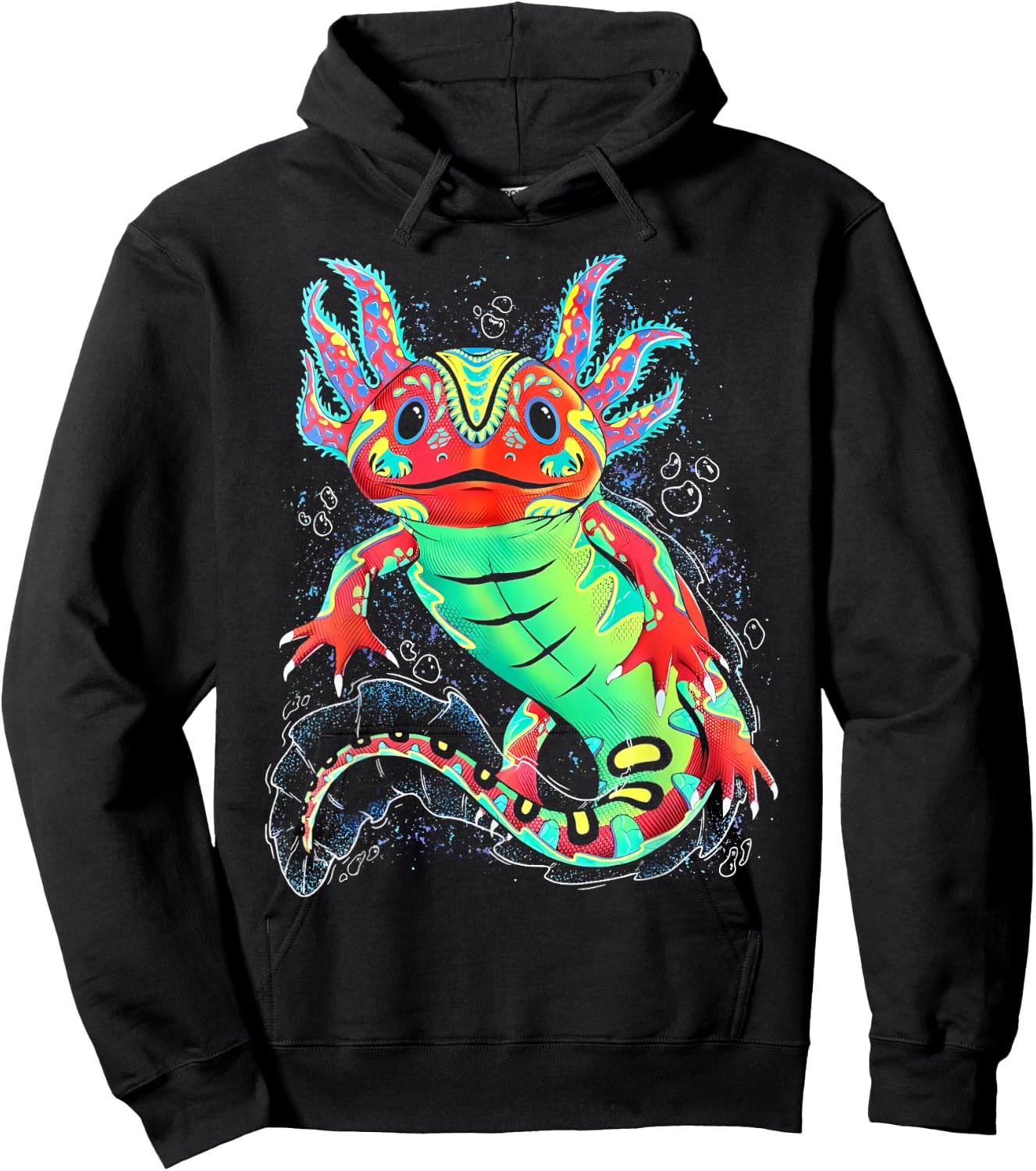Axolotl Art Aztec Mexican Salamander Mexico Cinco De Mayo Hoodie - Hoodie | Black