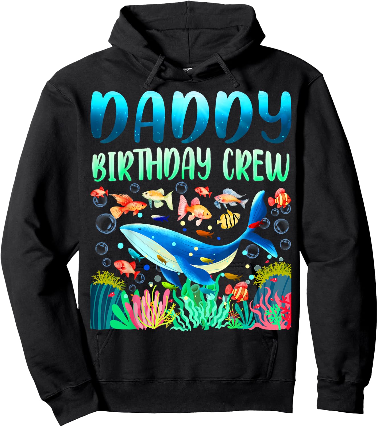 Daddy Of The Birthday Boy Sea Fish Ocean Animals Aquarium Hoodie - Hoodie | Black