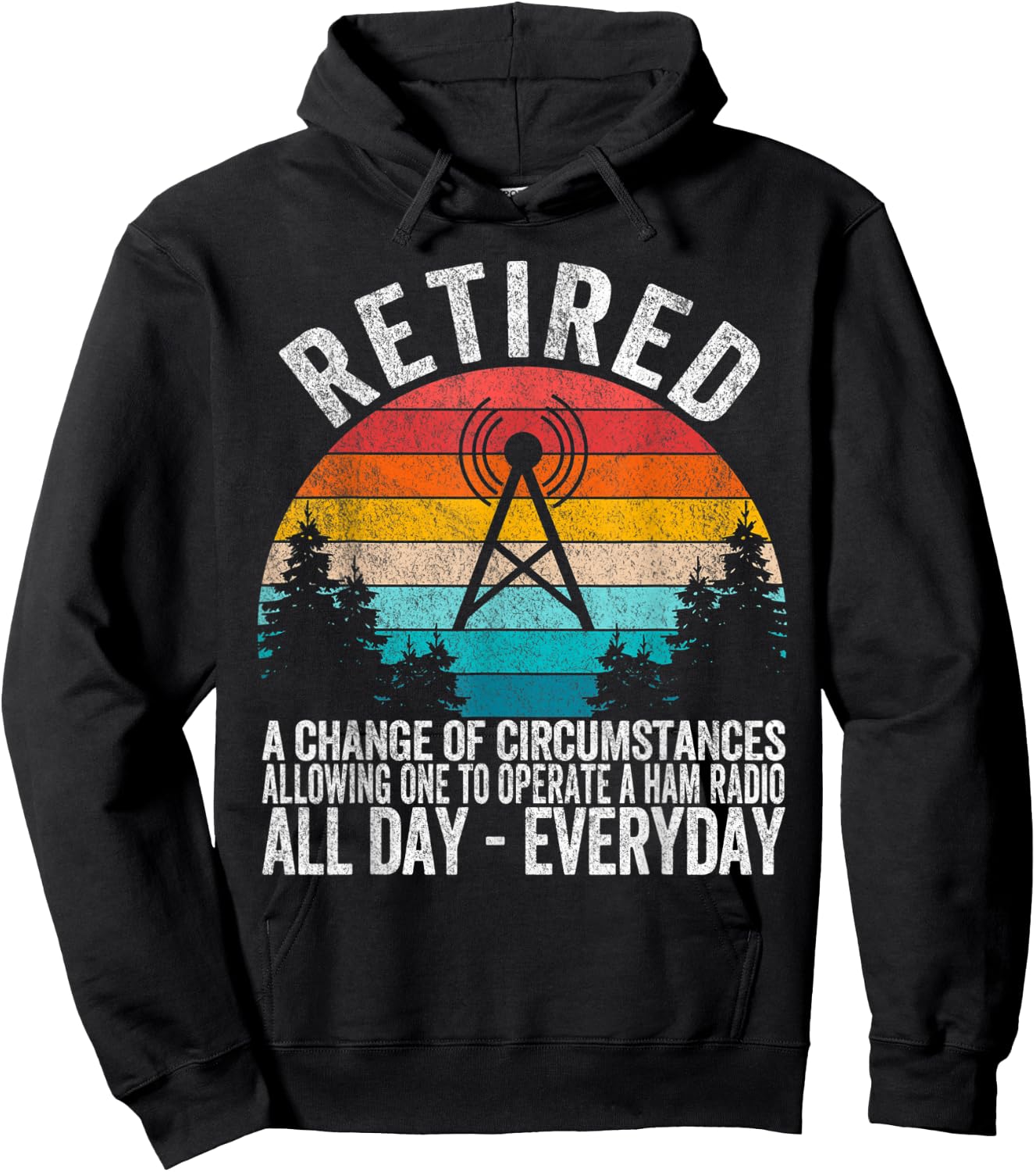 Funny Retired Definition Ham Radio Operator Amateur Radio Hoodie - Hoodie | Black