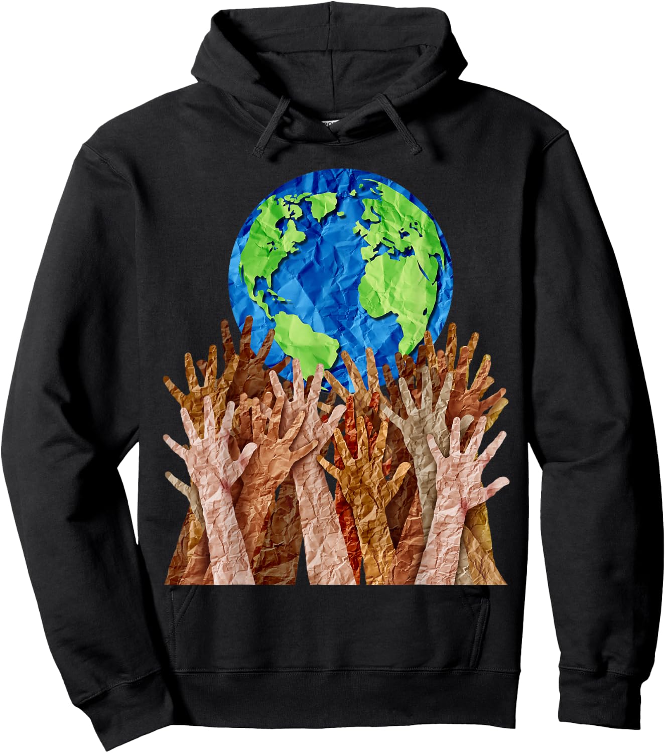 World day as diverse cultures and multiculturalism society Hoodie - Hoodie | Black