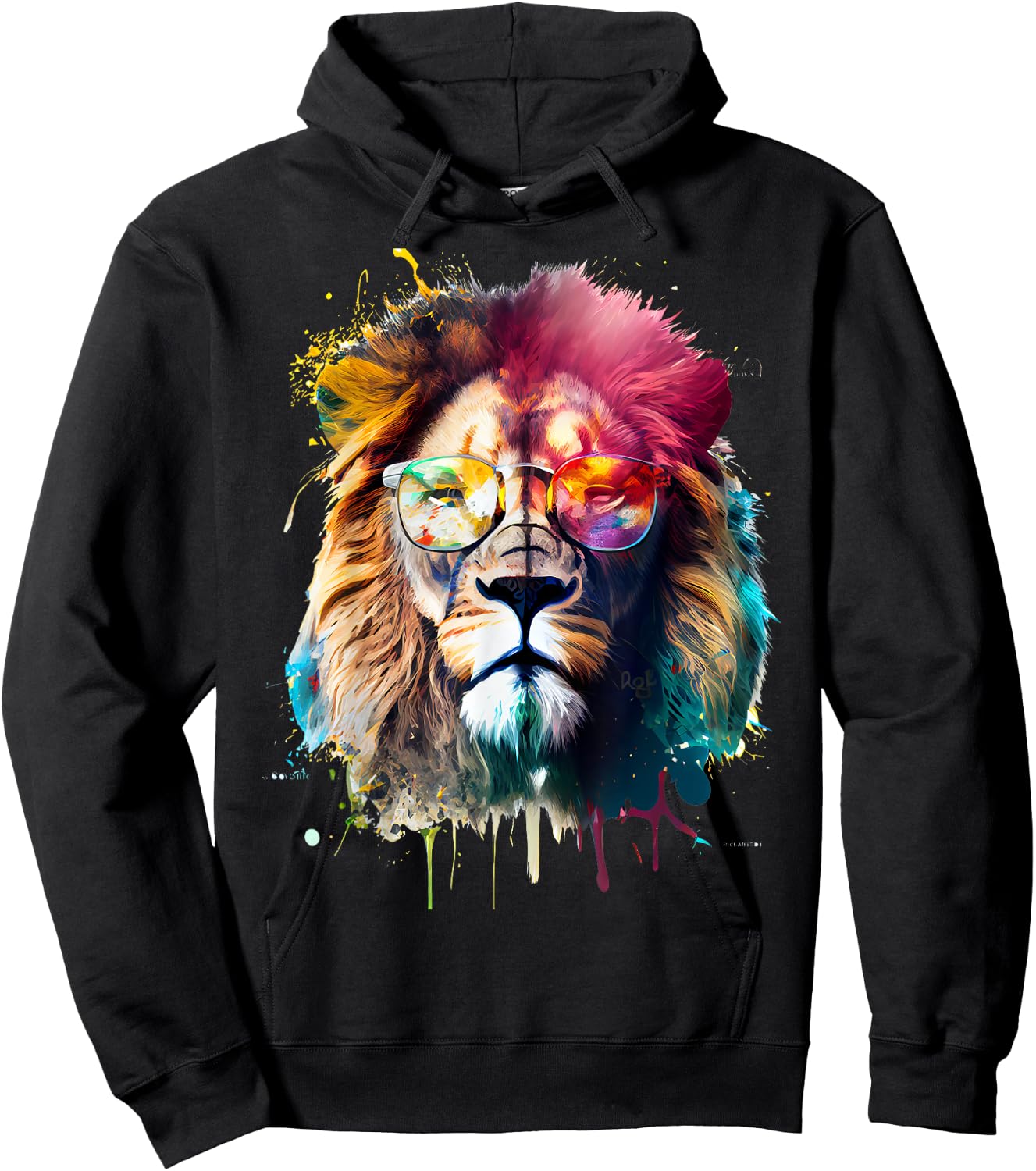 Lion sunglasses Hoodie - Hoodie | Black