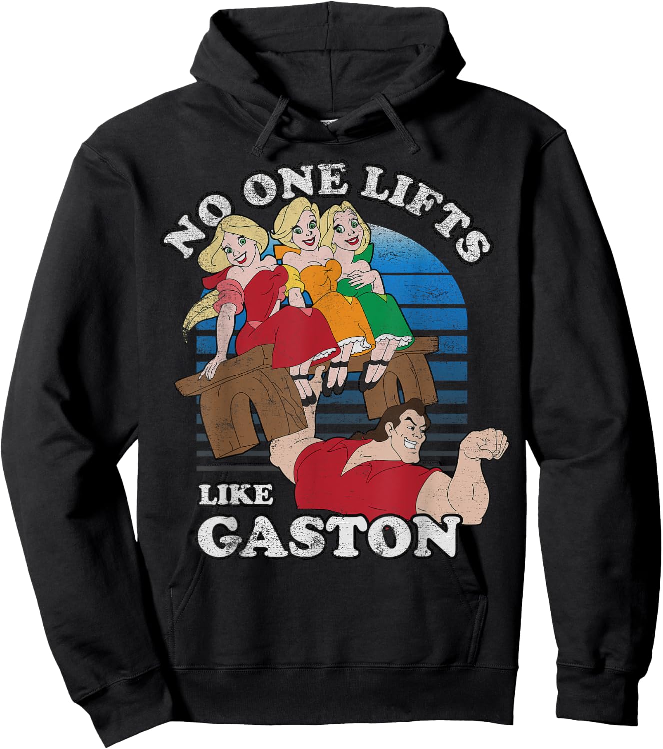 Disney Beauty and the Beast Lifts Like Gaston Hoodie - Hoodie | Black