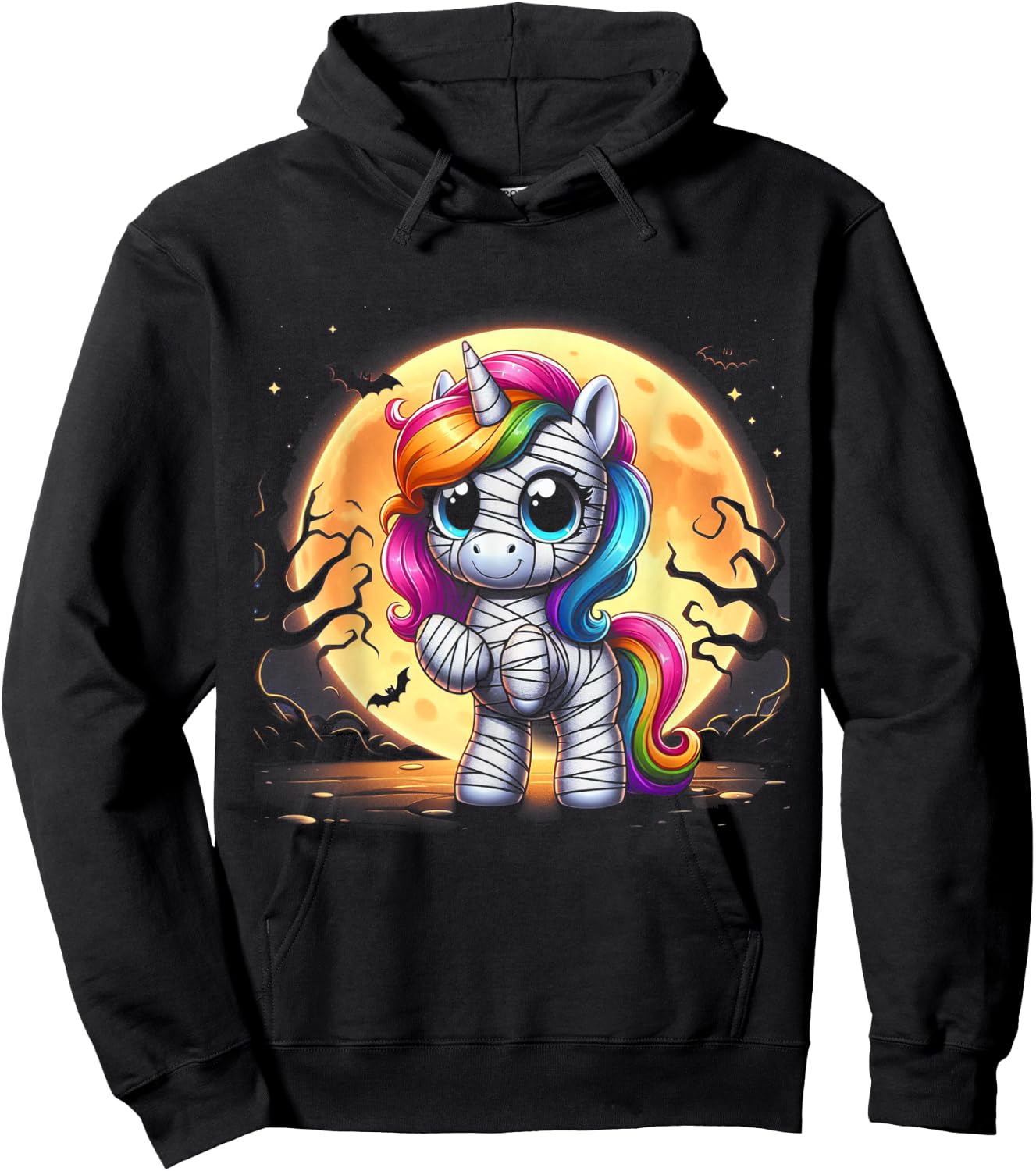 Mummy Unicorn Halloween Shirt Girls Unicorn Halloween Hoodie - Hoodie | Black
