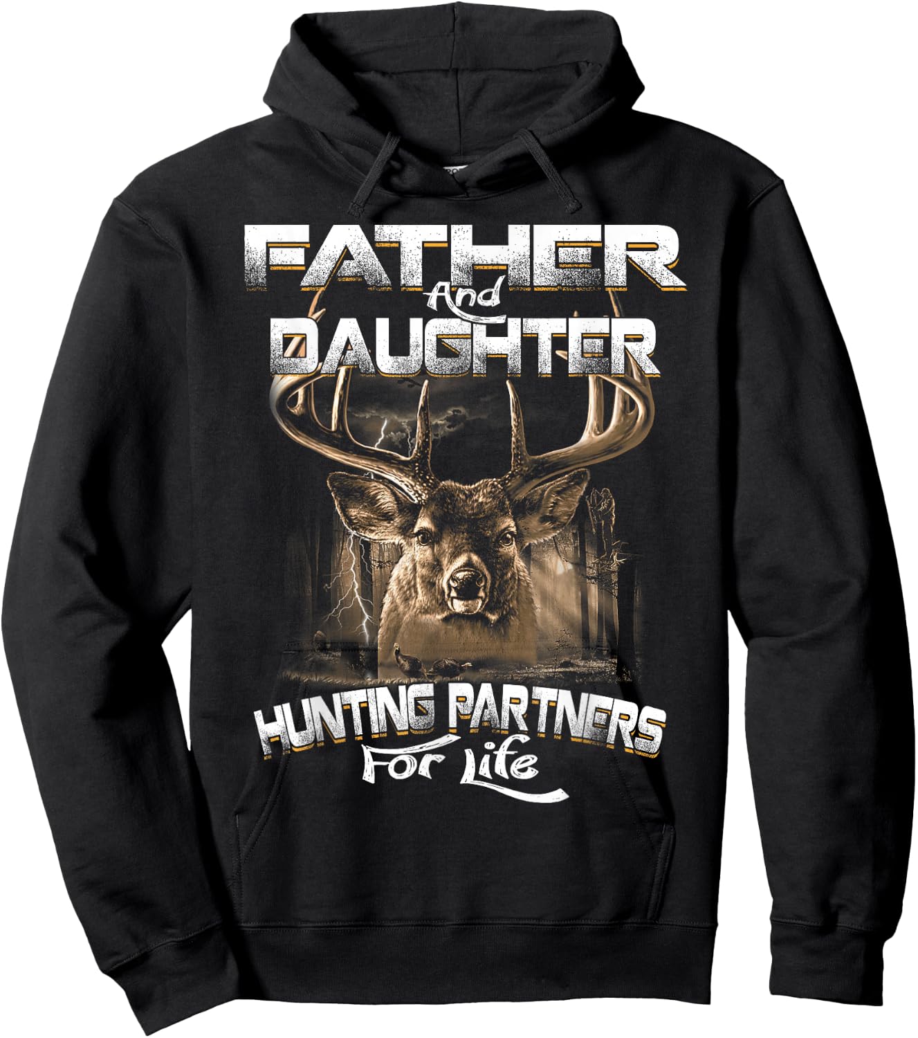Father And Daughter Hunting Partners For Life Deer Hunter Hoodie - Hoodie | Black