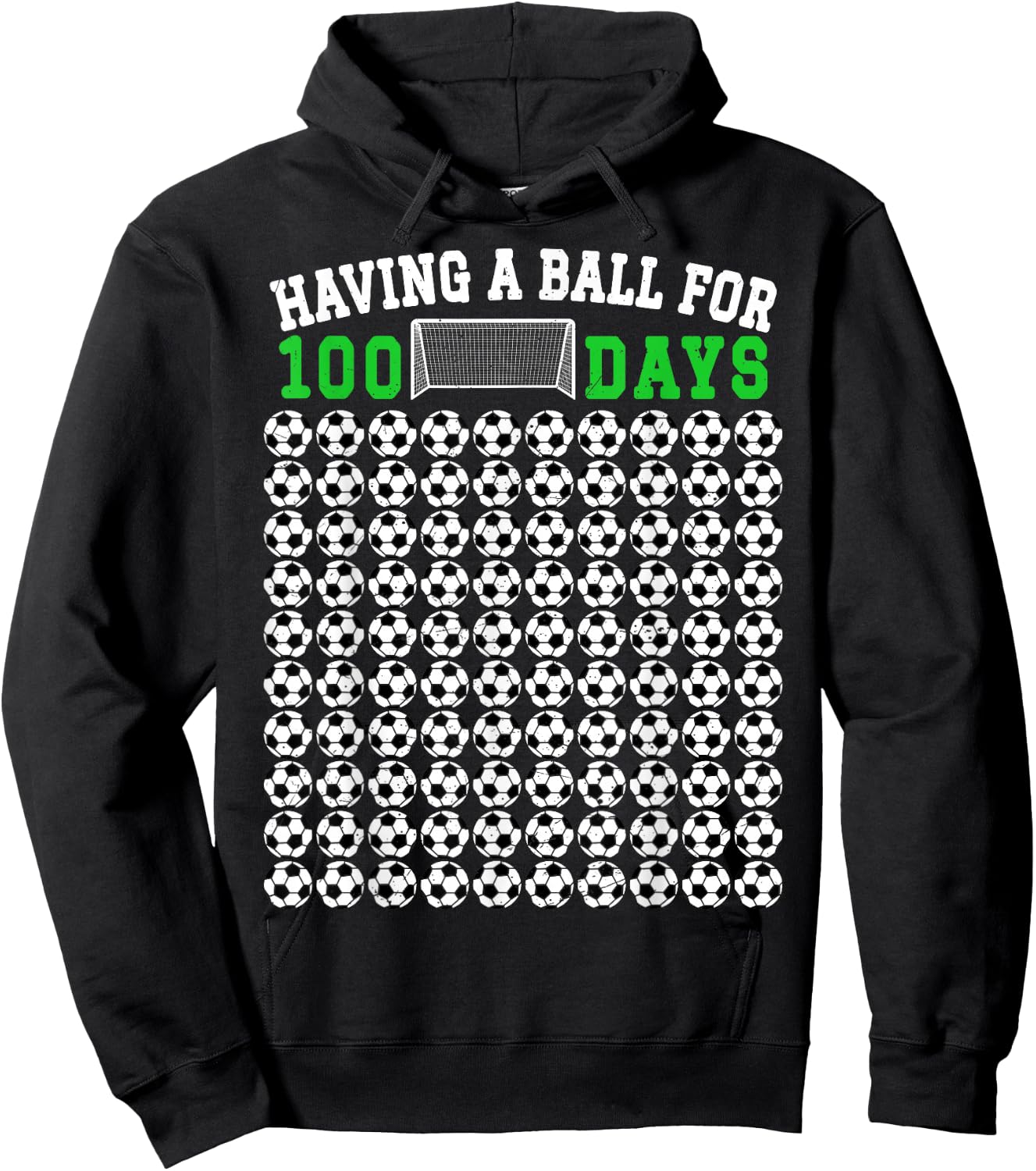 100 Days Of School Soccer 100th Day Of School For Boys Kids Hoodie - Hoodie | Black