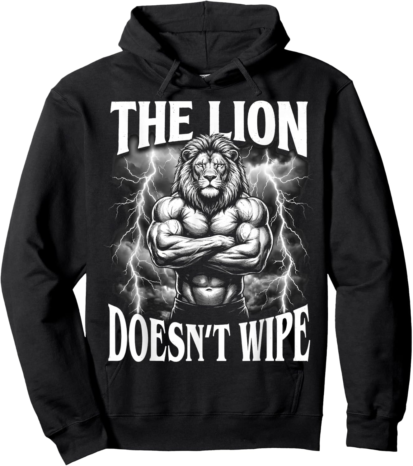 The Lion Doesn't Wipe Alpha Mentality Hoodie - Hoodie | Black