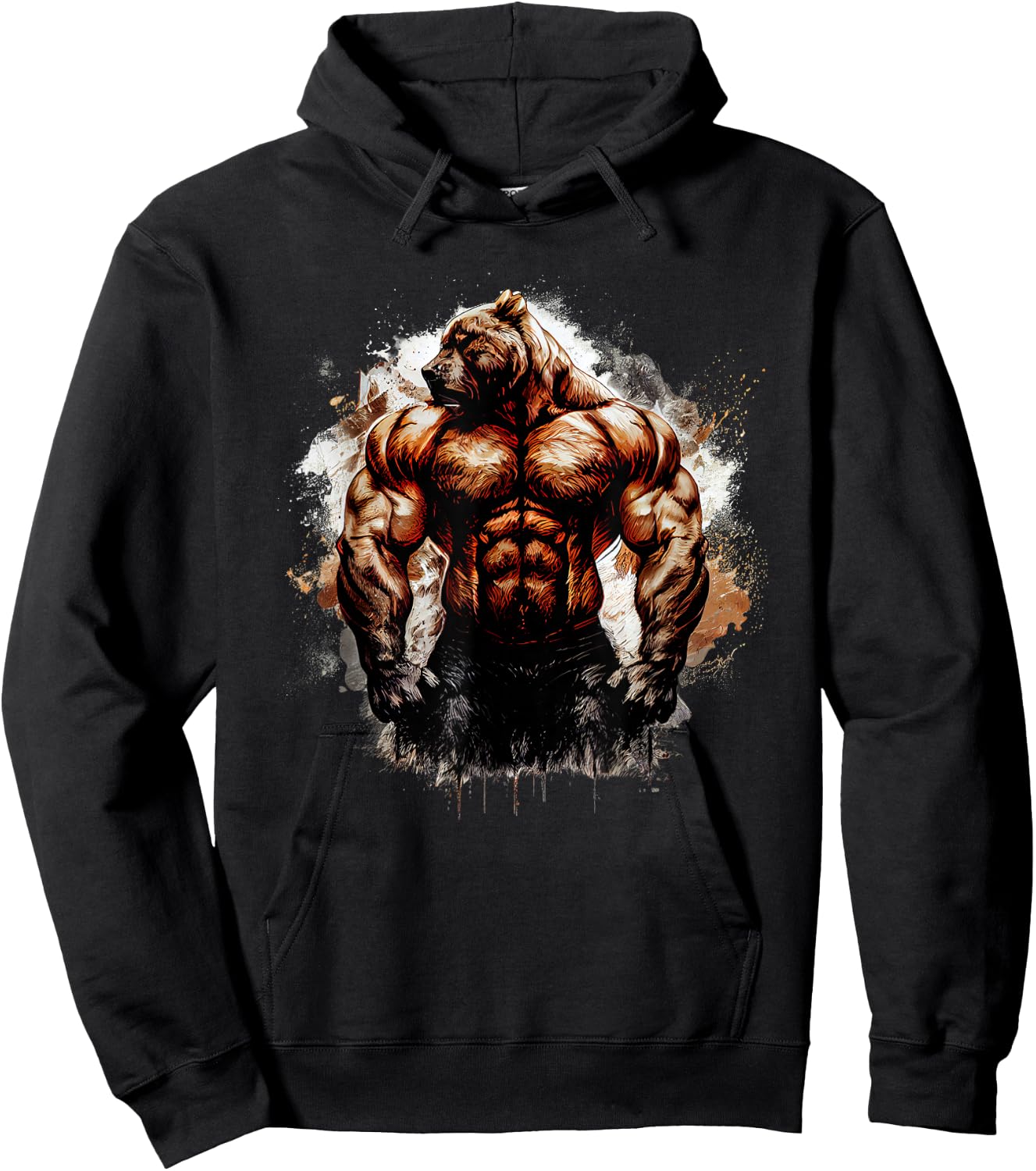 Grizzly Bear Gym Wear Bodybuilding Trainingsmotivation Hoodie - Hoodie | Black