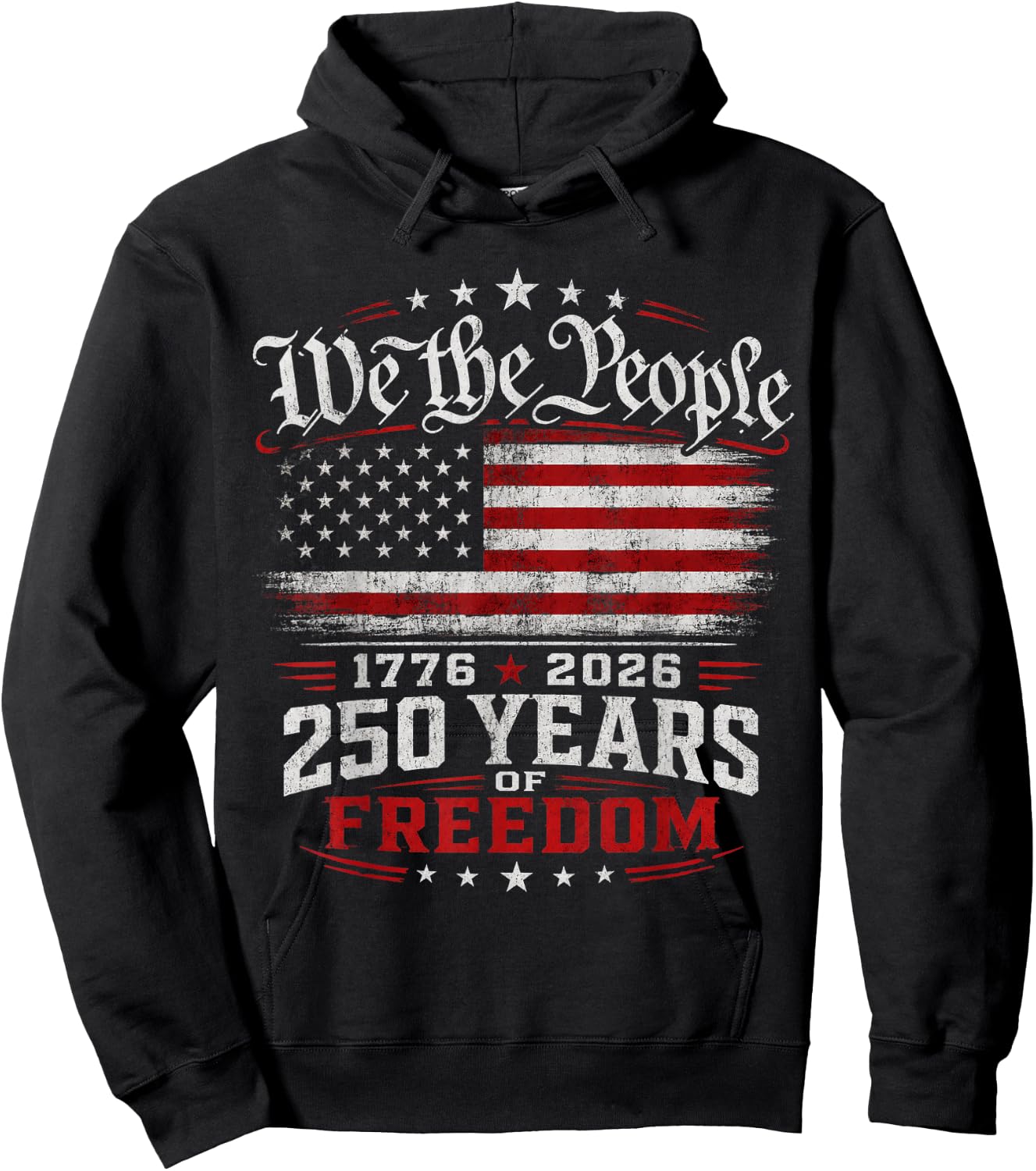 250 Years of Freedom 250th Anniversary USA 4th of July Hoodie - Hoodie | Black