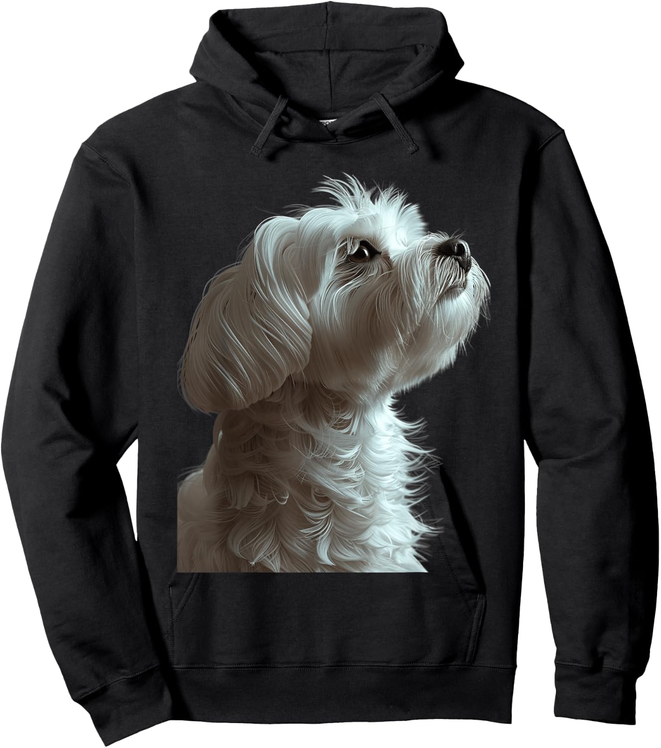 Maltese , black Hoodie - Hoodie | Black