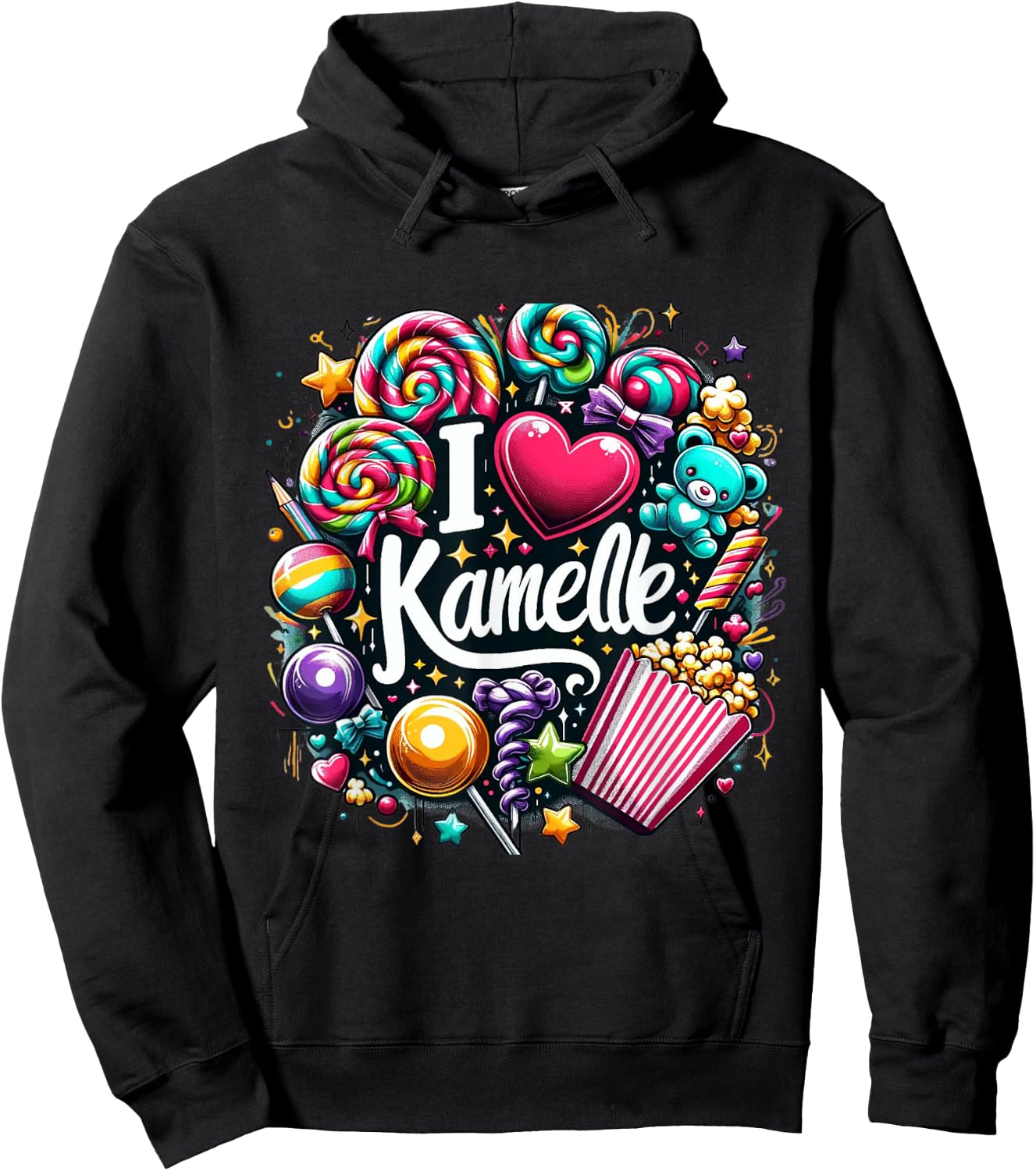 I Love Kamelle - Kölle Alaaf Confetti Carnival , black Hoodie - Hoodie | Black