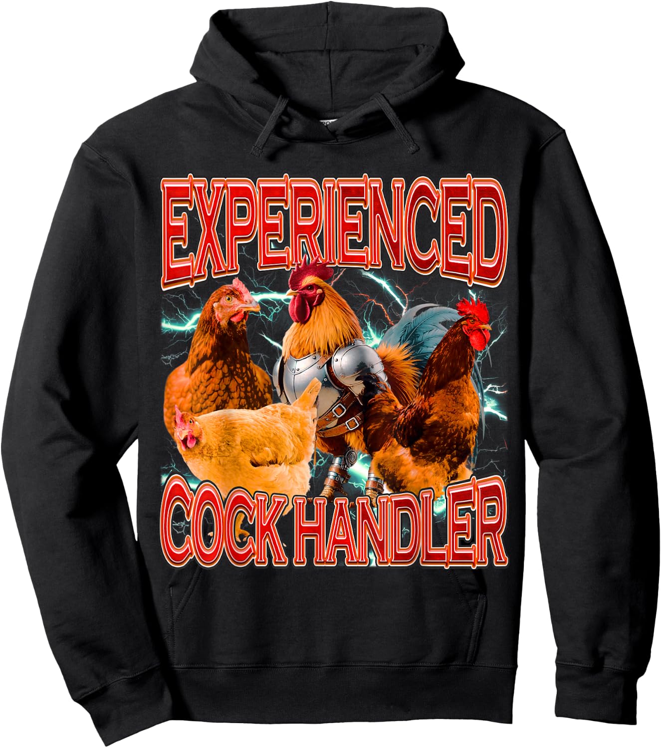 Funny Sarcastic Sayings Experienced Cock Handler Dank Meme Hoodie - Hoodie | Black