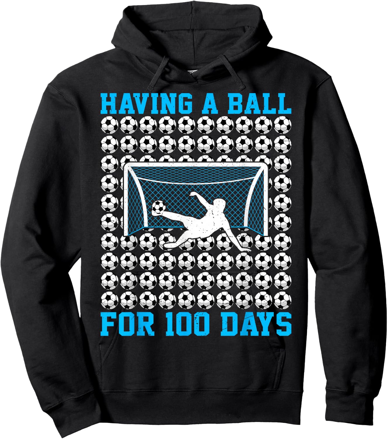 100 Days Of School Soccer 100th Day Of School For Boys Kids Hoodie - Hoodie | Black