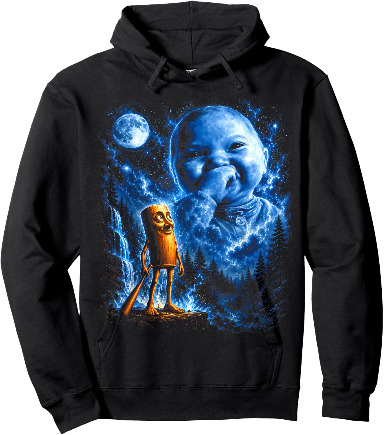 Tung Tung Tung Sahur AI Baby Hoodie - Hoodie | Black