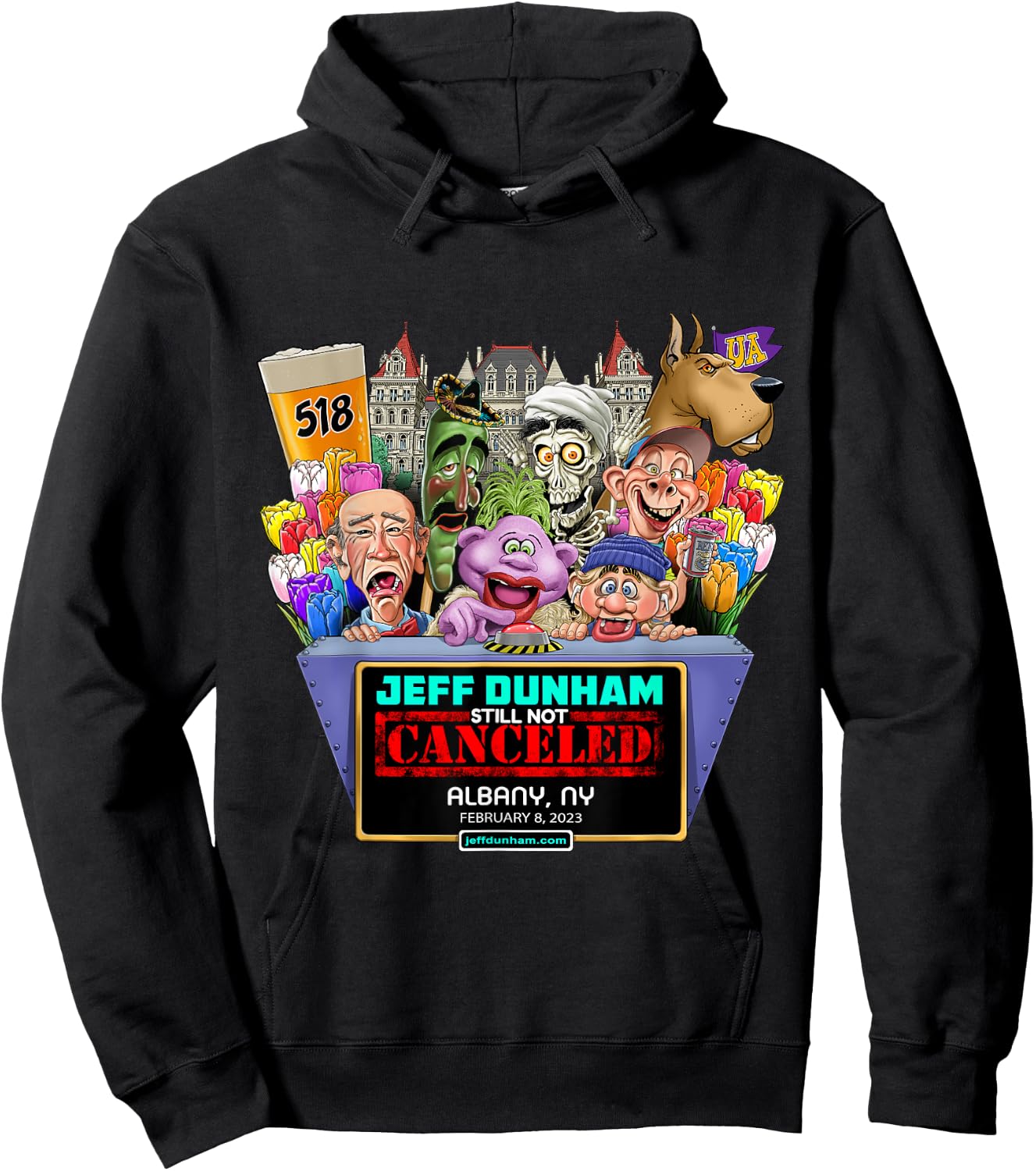 Jeff Dunham Albany, NY (2023) Hoodie - Hoodie | Black