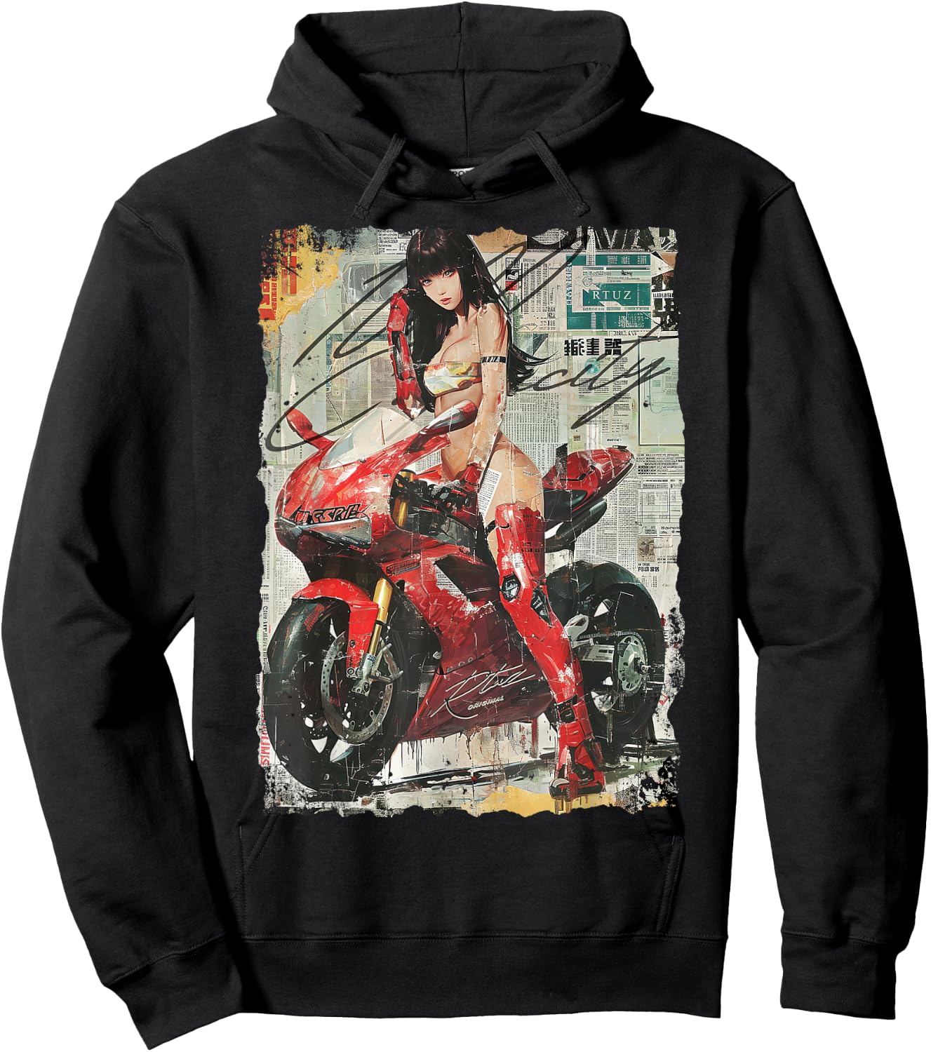 Supersport Bike Superbike Rennmotorrad Rennsport Motorrad Hoodie - Hoodie | Black