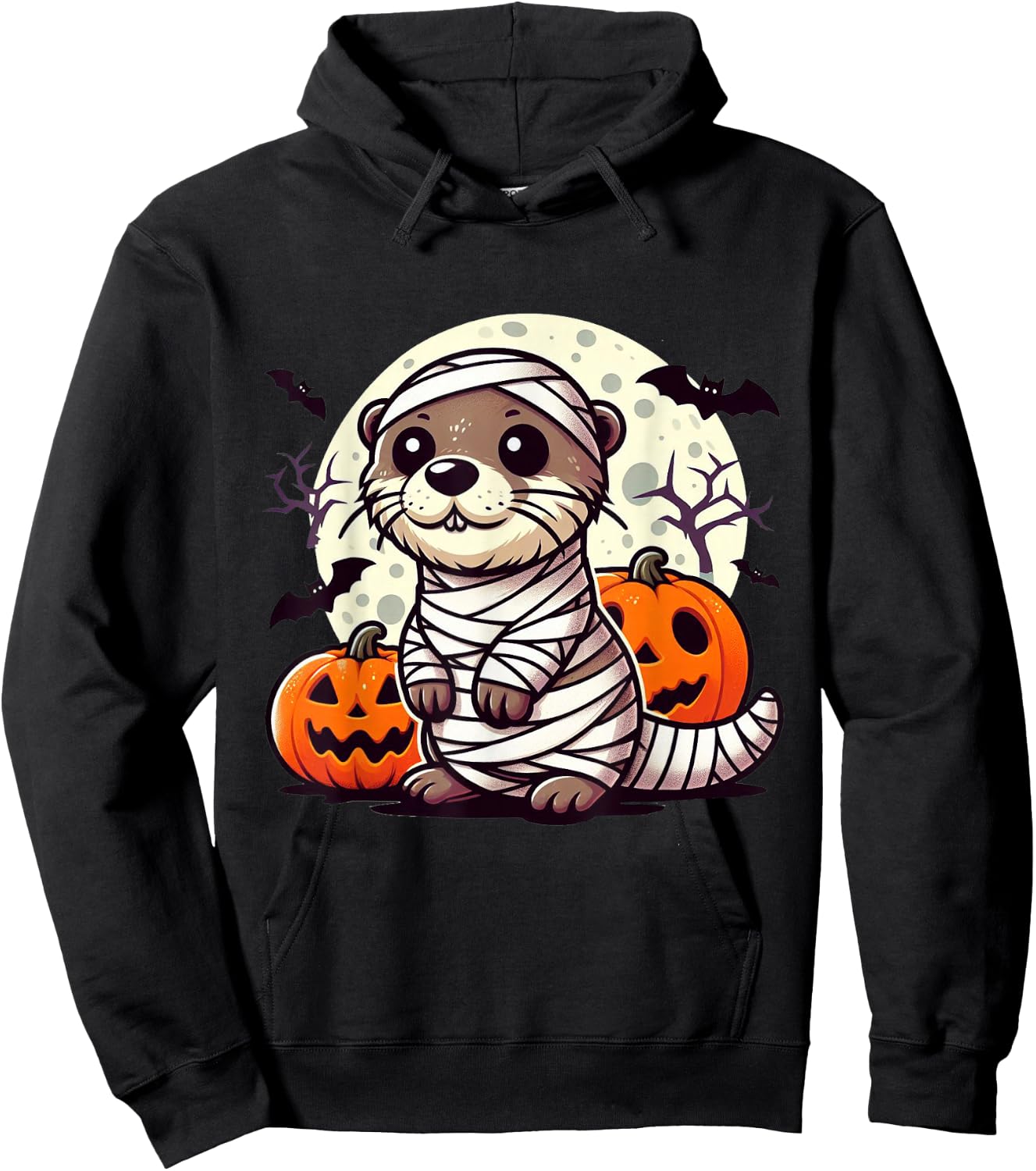 spooky Otter mummy Hoodie - Hoodie | Black