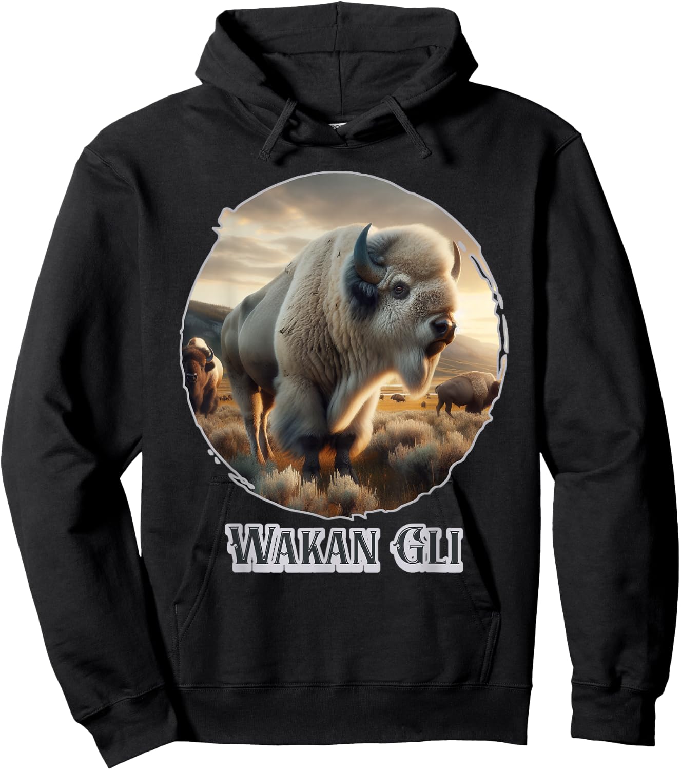 The White Buffalo Of The Lakota Nation Prophecy Is Wakan Gli Hoodie - Hoodie | Black
