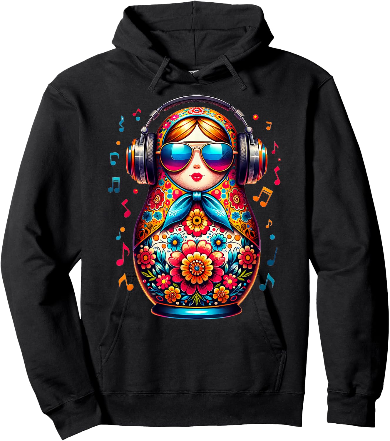 Russian Matroschka Musik Russland Russische Matrjoschka Hoodie - Hoodie | Black