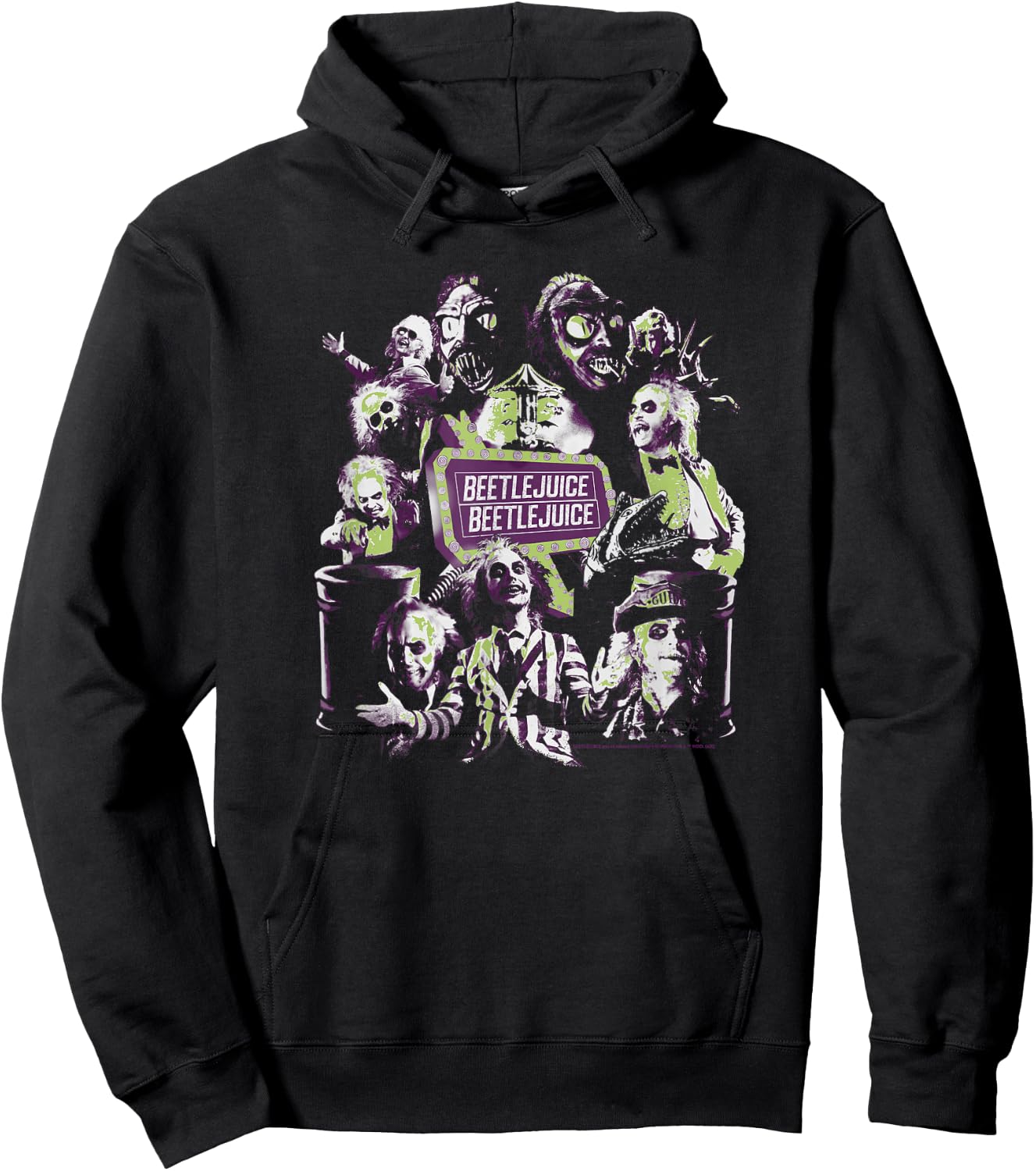 Beetlejuice Say It Thrice Movie Poster Hoodie - Hoodie | Black