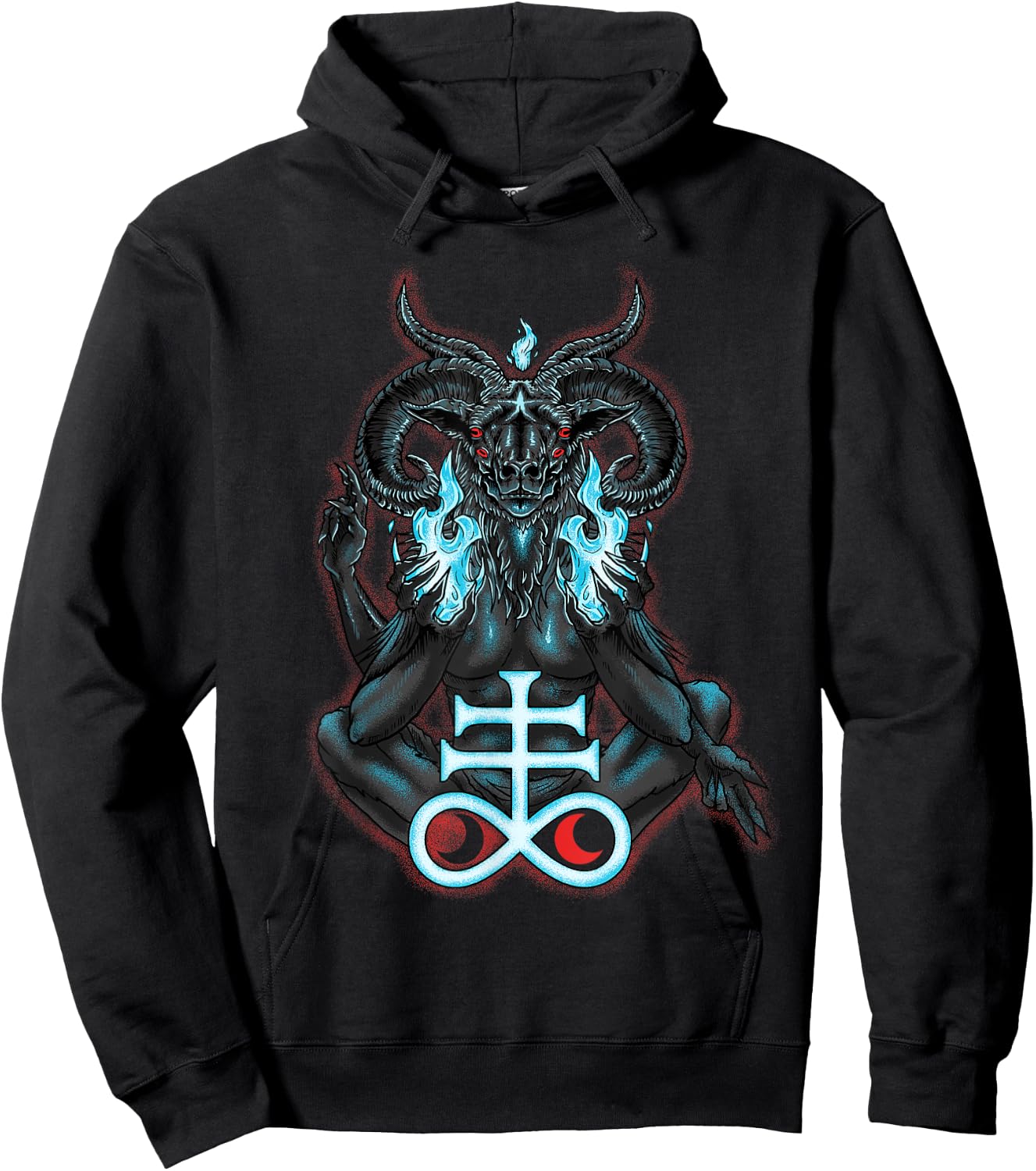 Sigil of Baphomet Satanic Lucifer Hoodie - Hoodie | Black