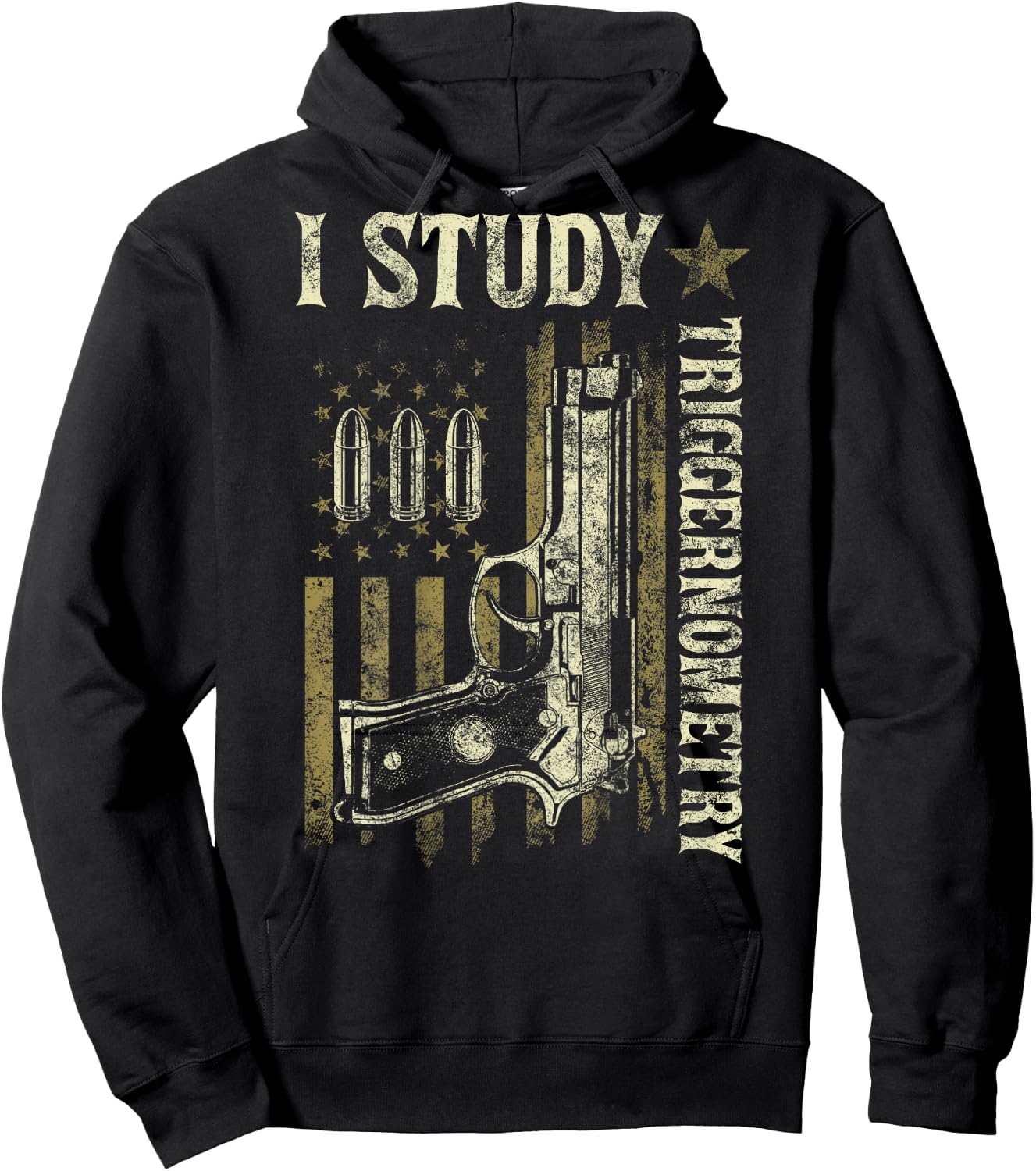 I Study Triggernometry Funny Pro Guns Trigonometry Math Gift Hoodie - Hoodie | Black