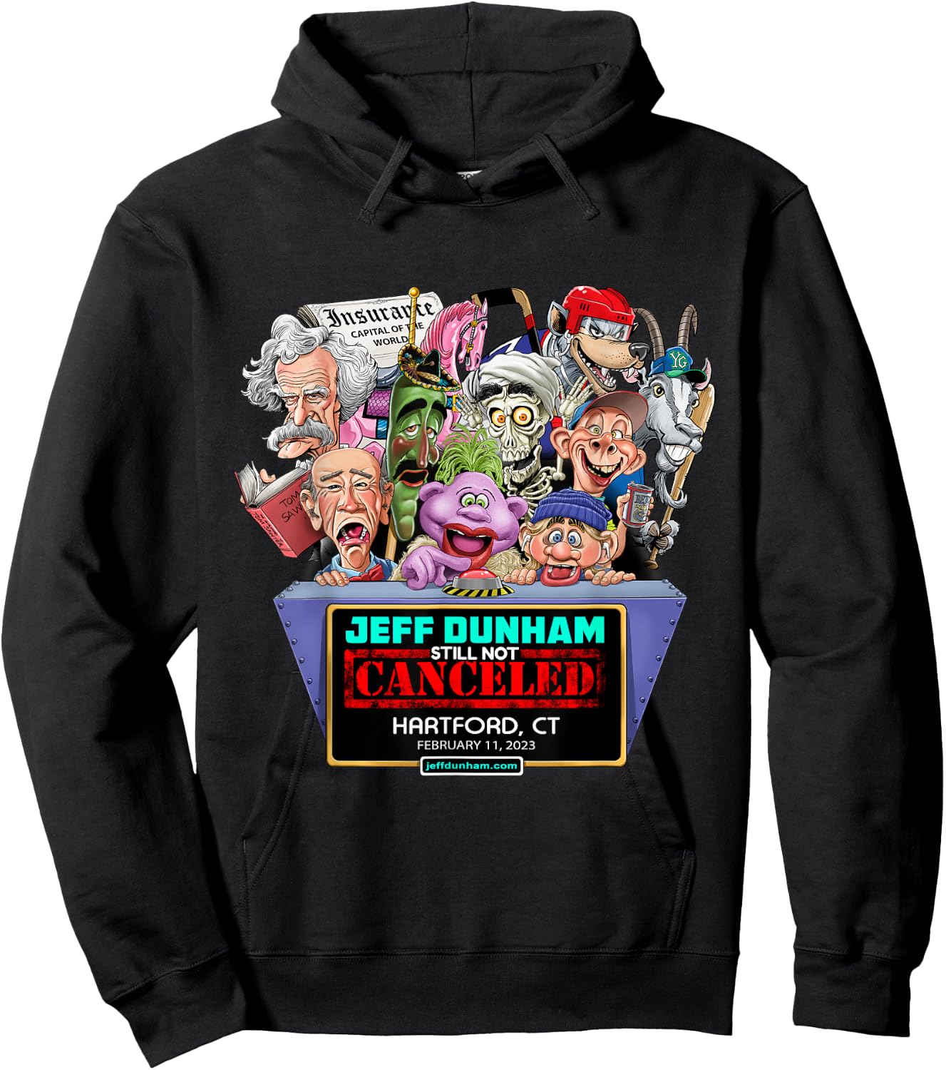 Jeff Dunham Hartford, CT (2023) Hoodie - Hoodie | Black