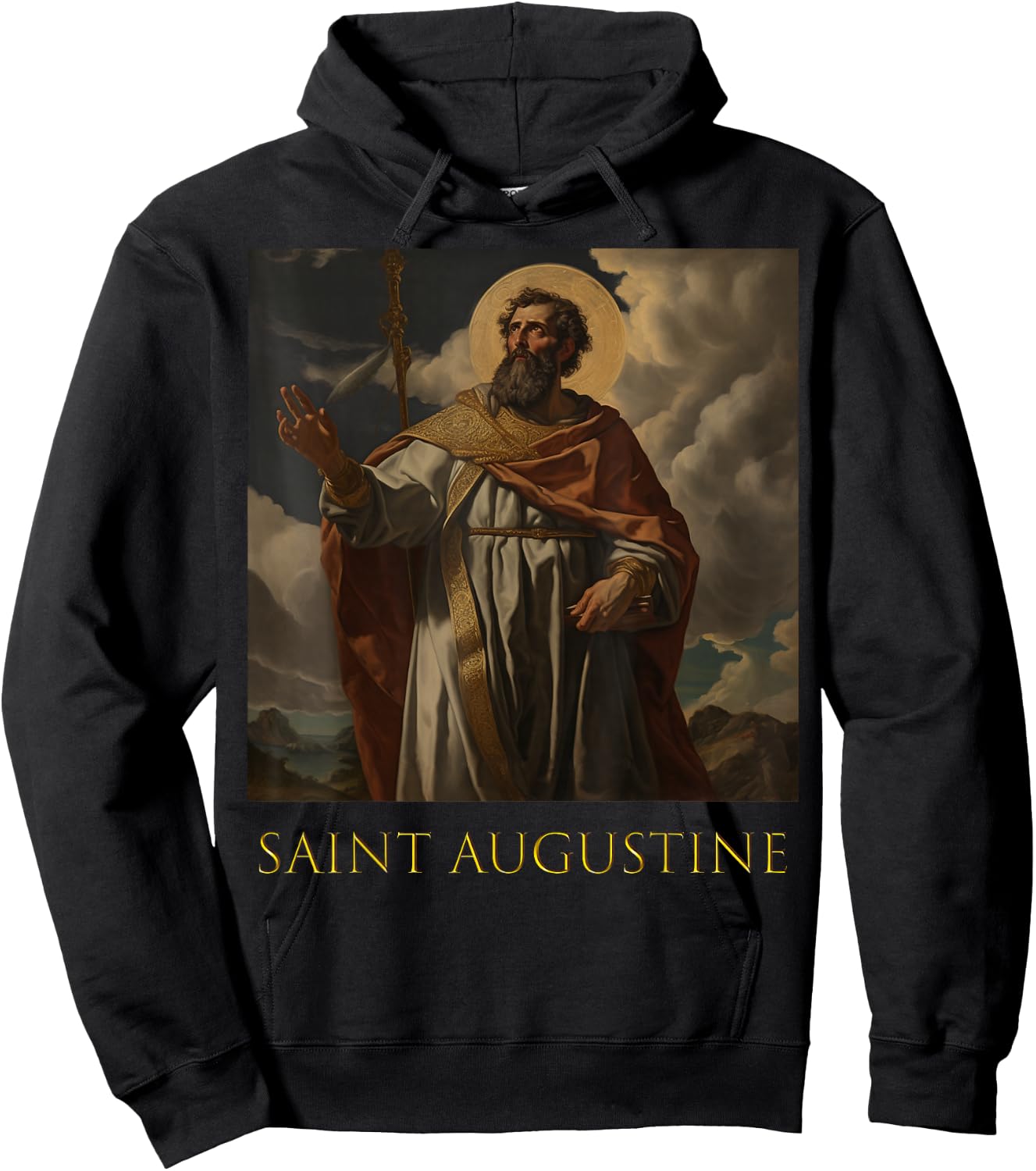 Christian Theologian of Saint Augustine, Bishop of Hippo Hoodie - Hoodie | Black