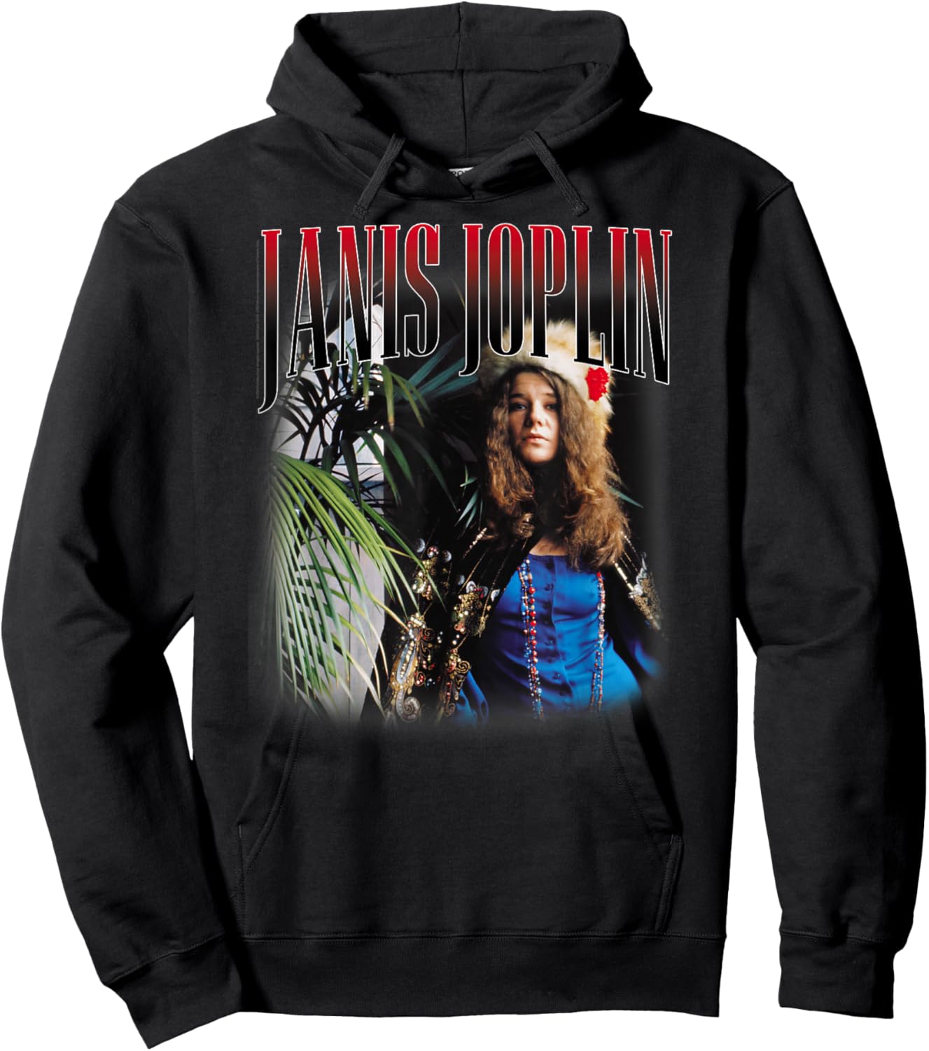 Janis Joplin Baron Homage 60s Rock , black Hoodie - Hoodie | Black