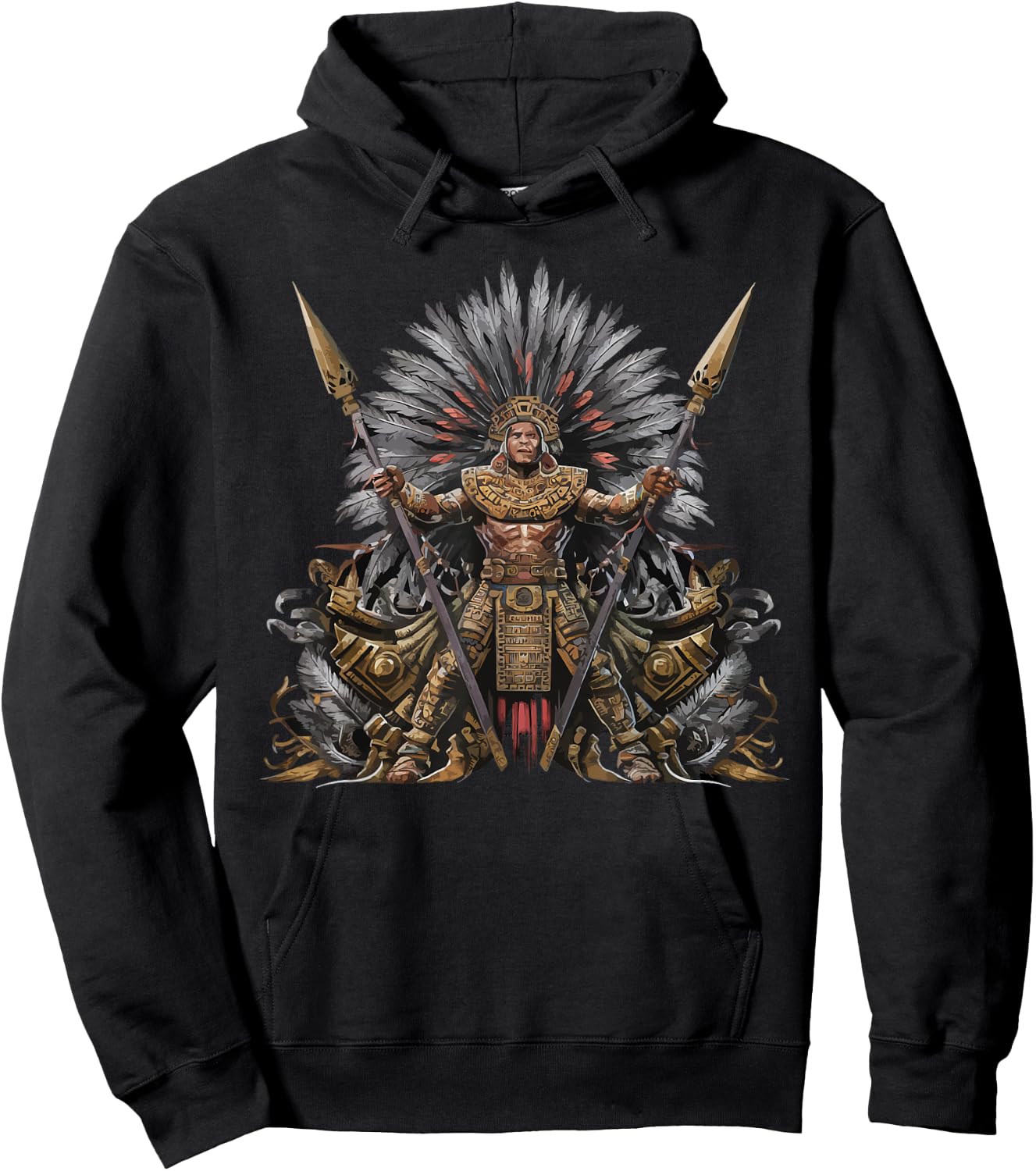 Aztec Warrior Mayan Indigenous Mexican Aztec Jaguar Hoodie - Hoodie | Black