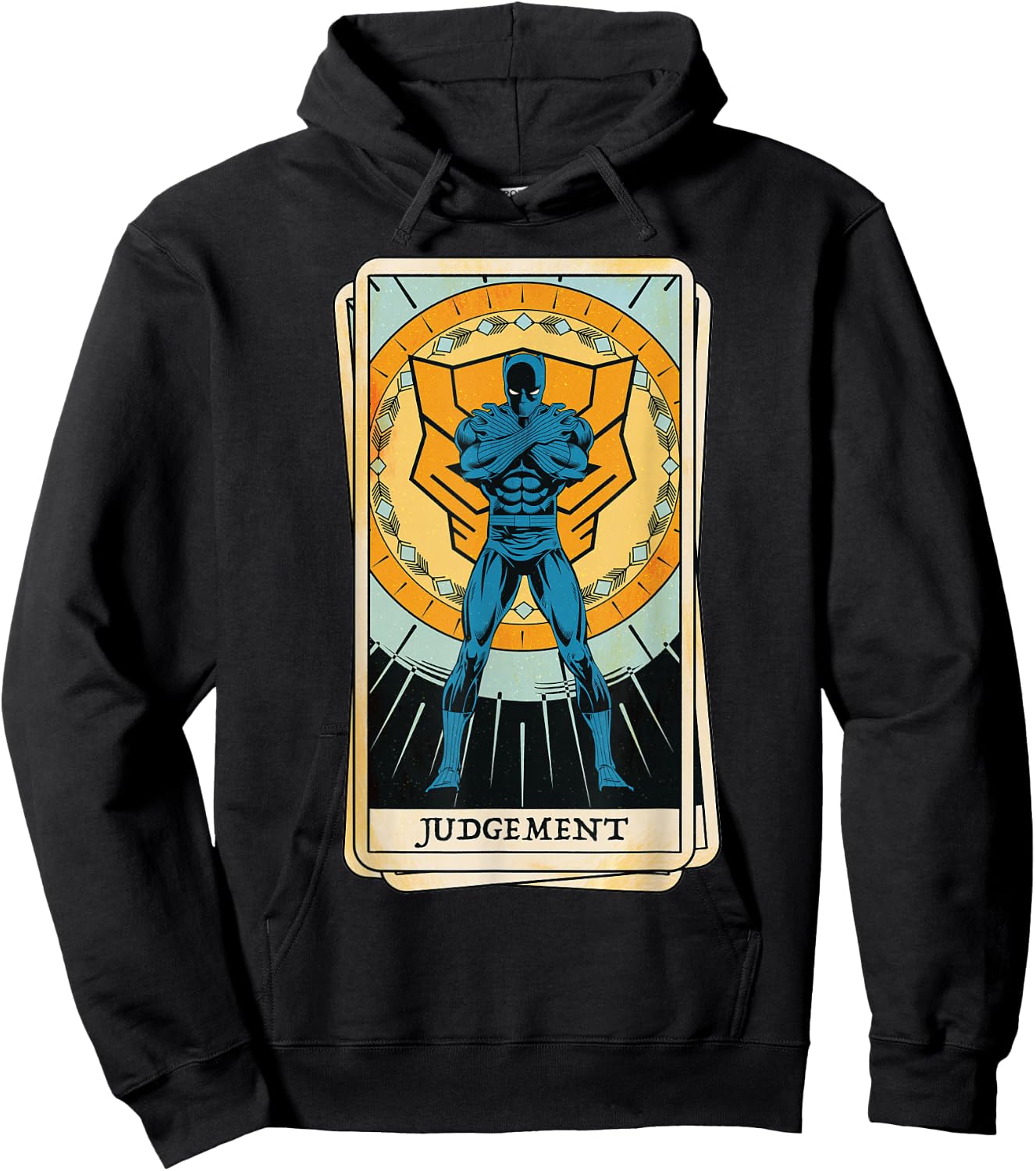Marvel Tarot Arcana Black Panther as the Judgement Card Hoodie - Hoodie | Black