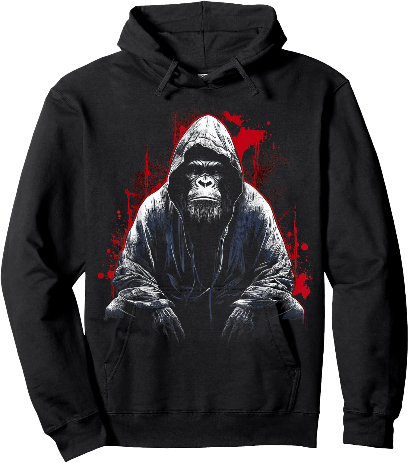 Gorilla Animal Illustration Gorilla , Black, S Hoodie - Hoodie | Black