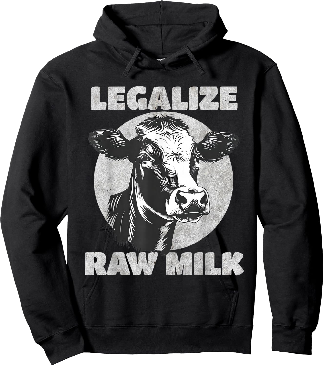 Legalize Raw Milk Cow - For Raw Milk Lovers Hoodie - Hoodie | Black