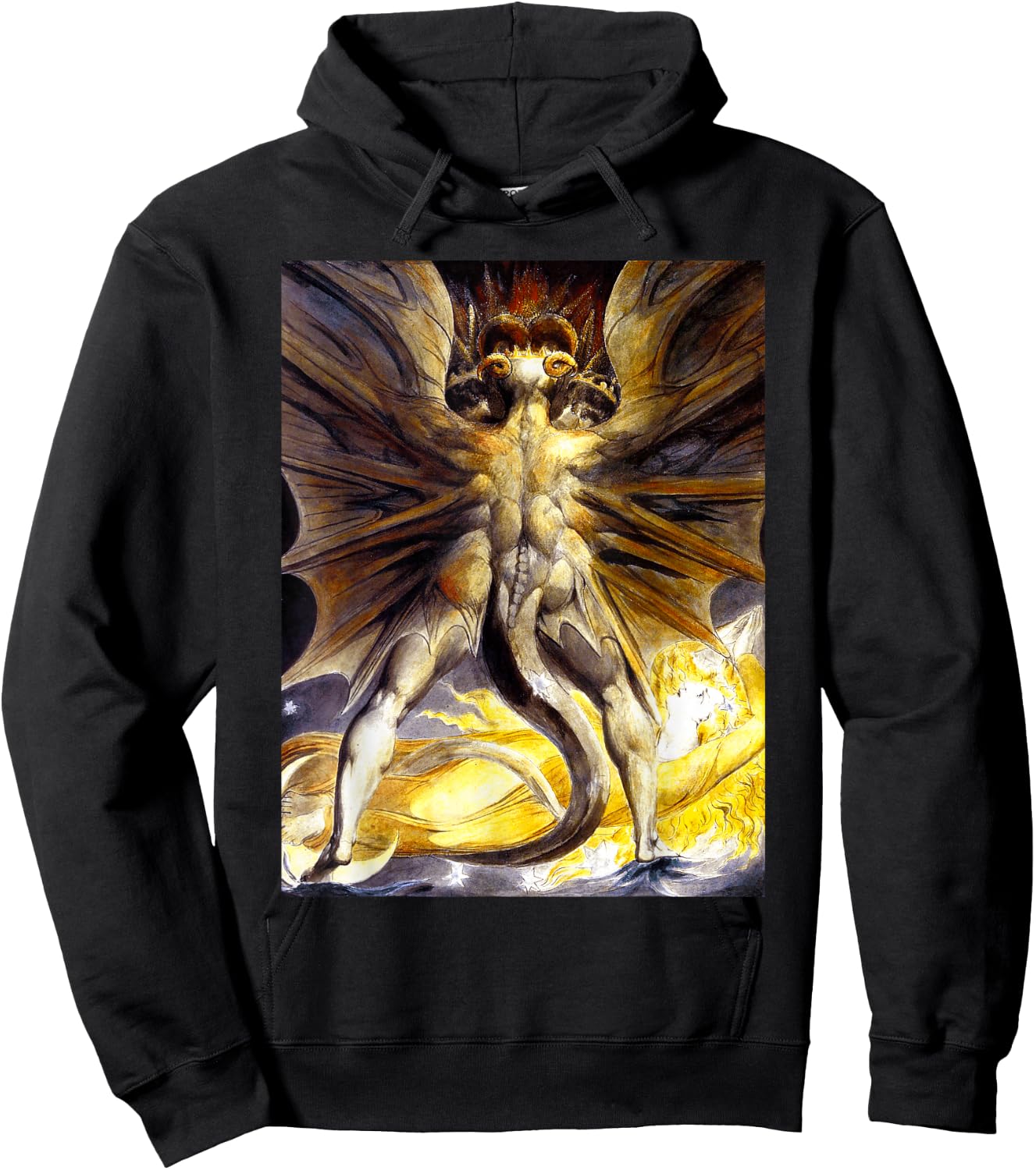 The Red Dragon and the Woman William Blake Romanticism Art Hoodie - Hoodie | Black