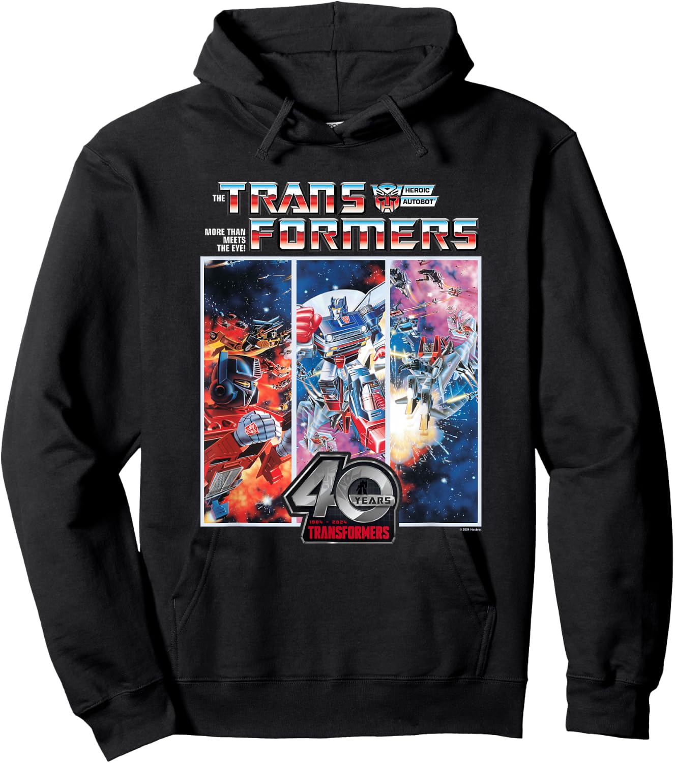 Transformers 40th Anniversary Autobot Cosmic Battle Panels , black Hoodie - Hoodie | Black
