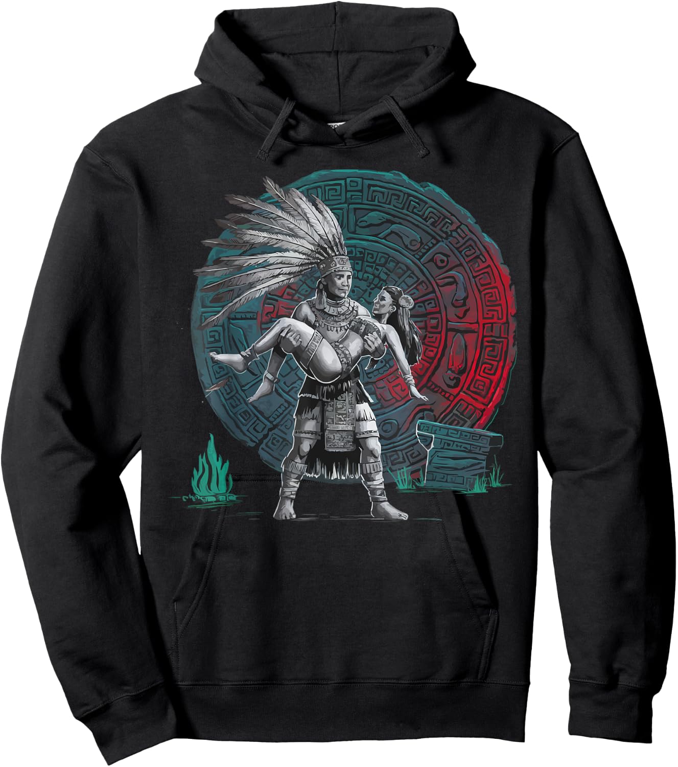 Aztec Warrior Mayan Indigenous Mexican Aztec Jaguar Hoodie - Hoodie | Black